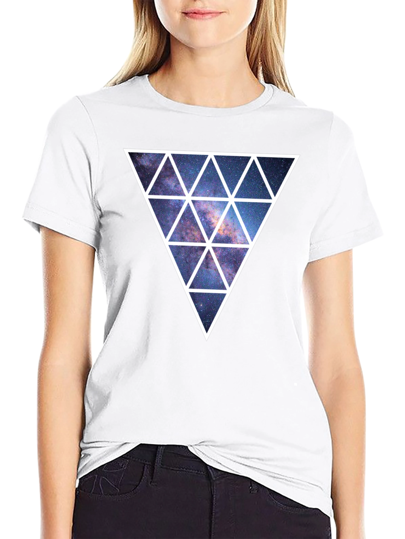 Galaxy Triangle Graphic Tee - Mens Black T-Shirt