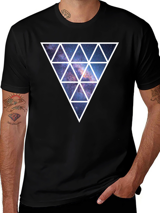 Galaxy Triangle Graphic Tee - Mens Black T-Shirt