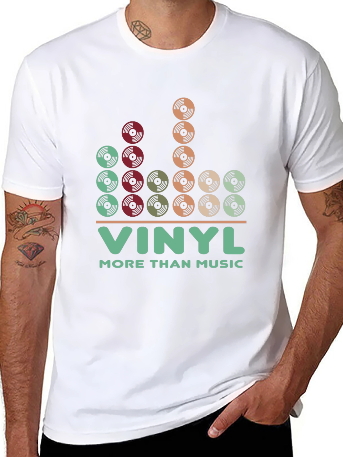 Vinyl More Than Music Graphic T-Shirt