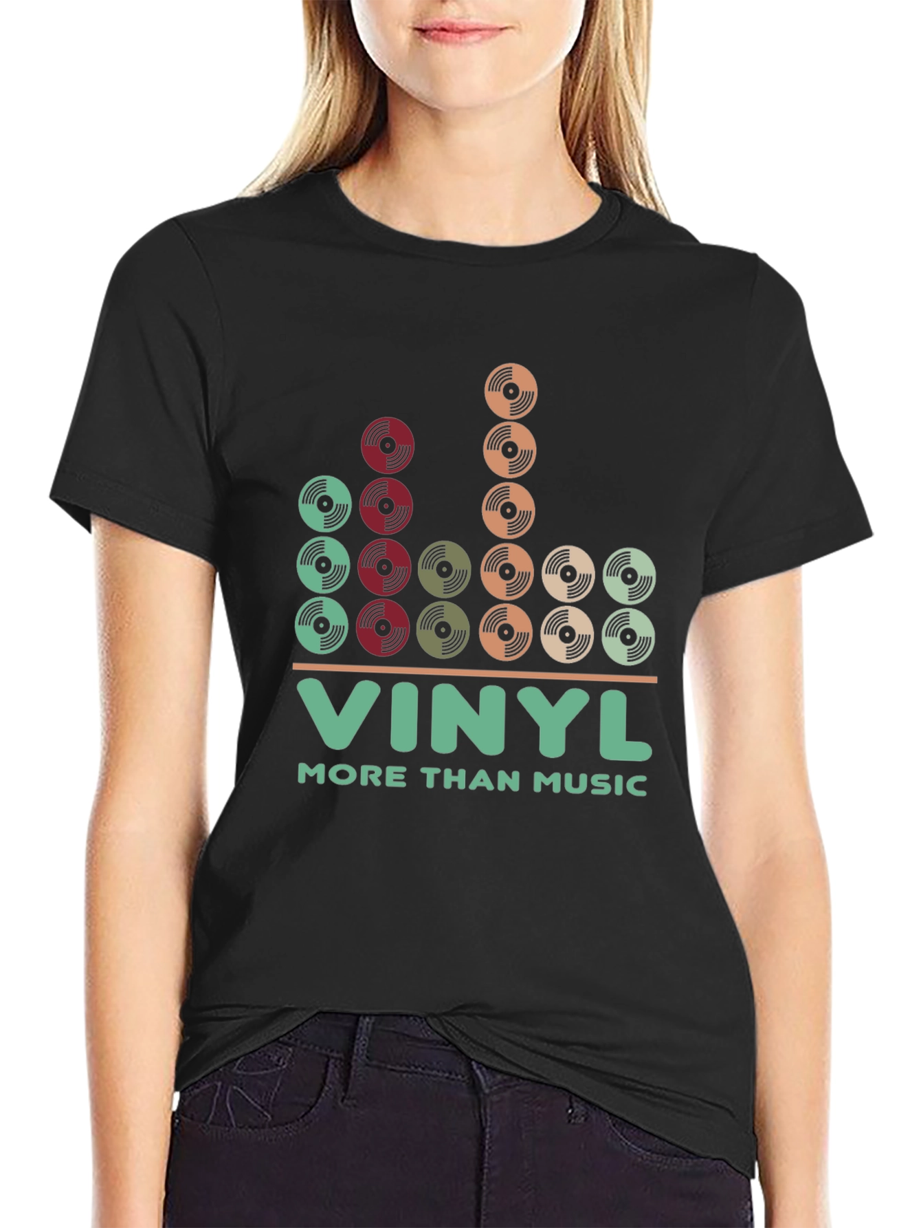Vinyl More Than Music Graphic T-Shirt