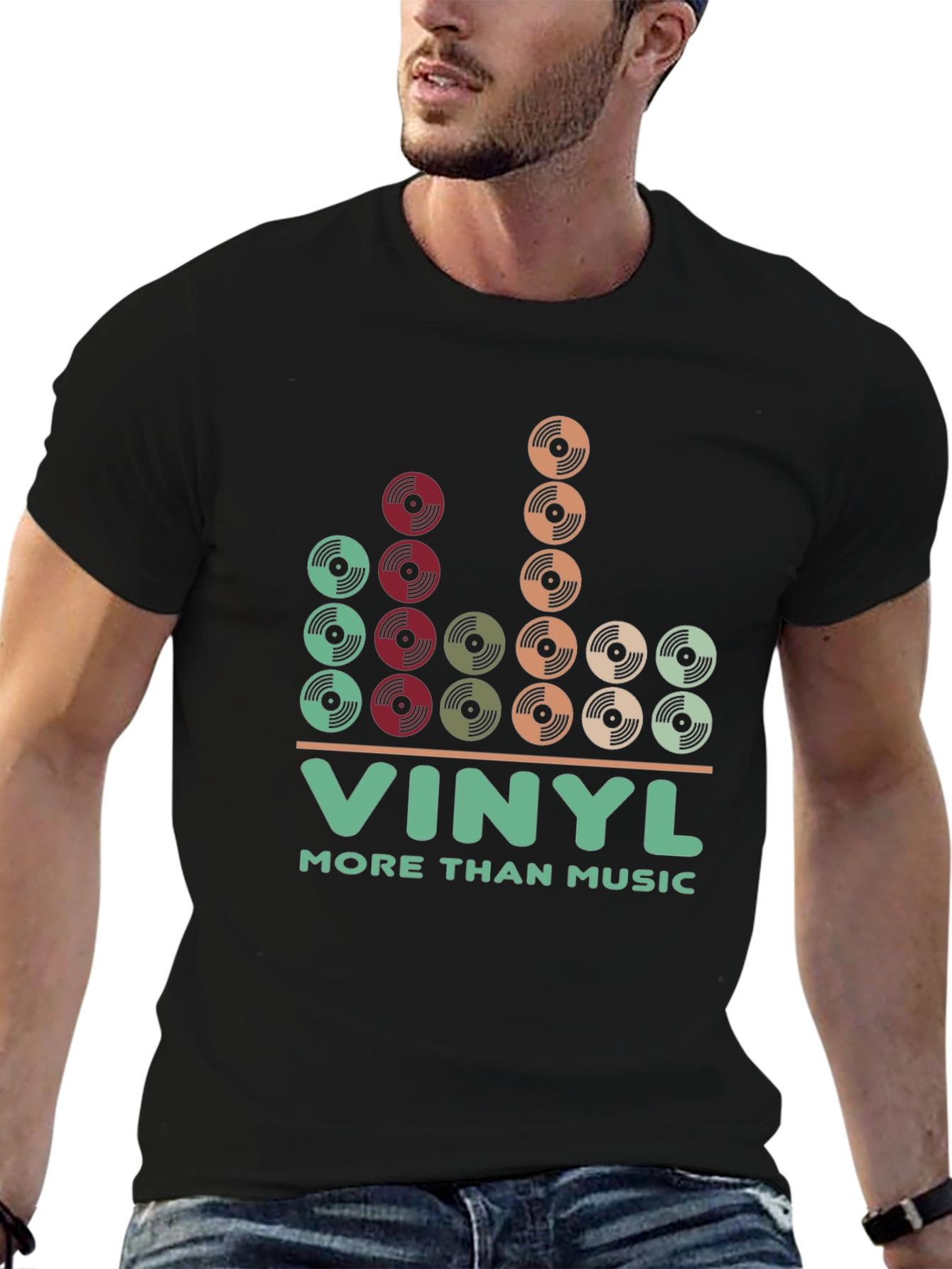 Vinyl More Than Music Graphic T-Shirt