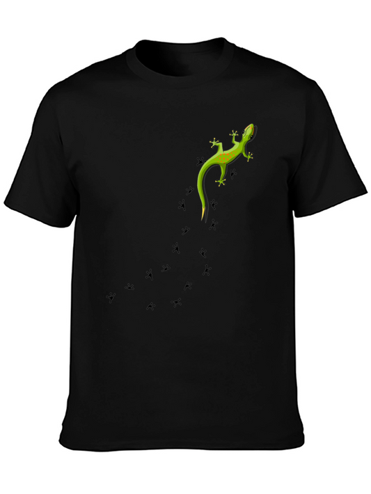 Lizard Print Black T-Shirt