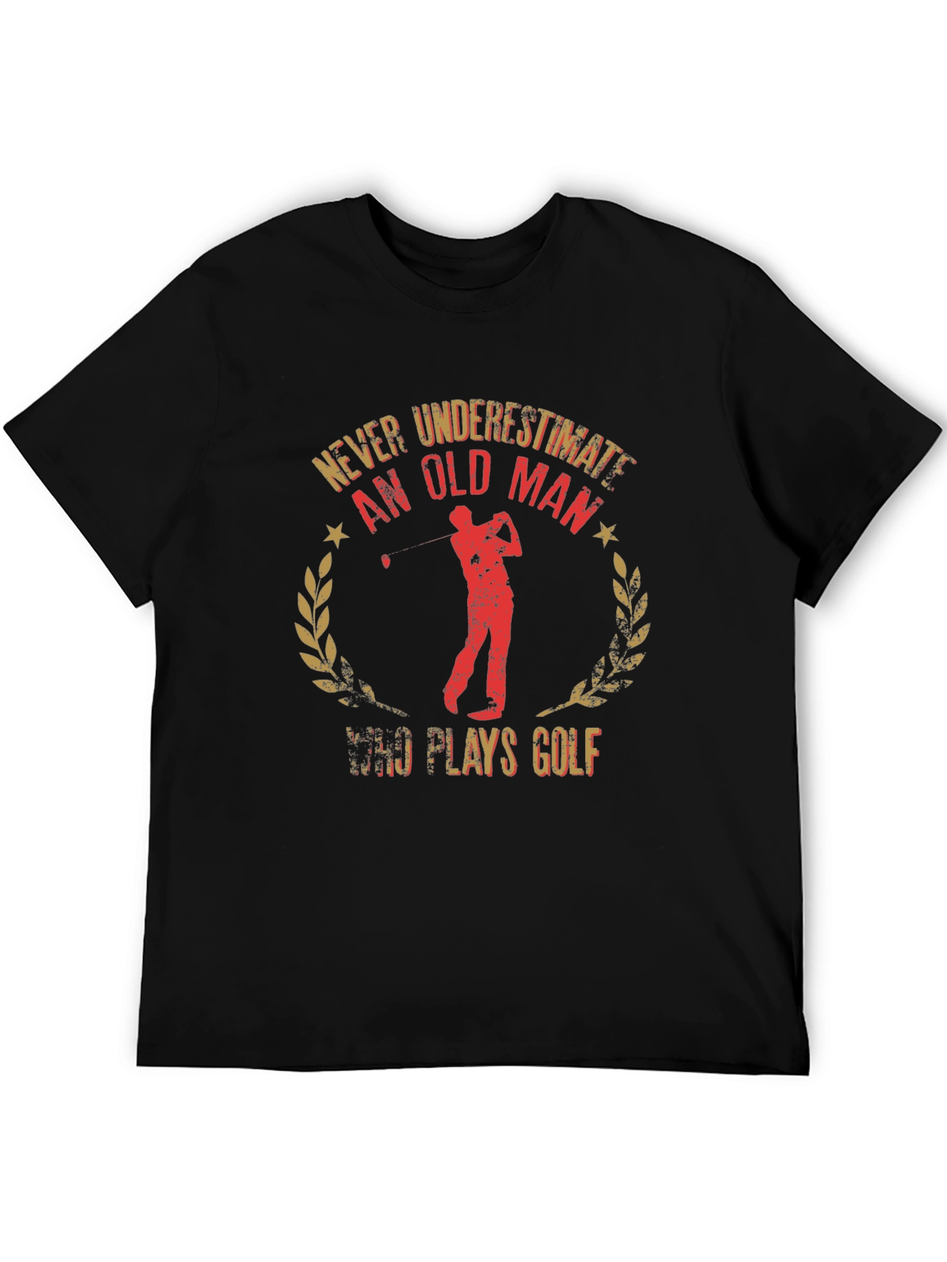 Never Underestimate Old Man Golf T-Shirt
