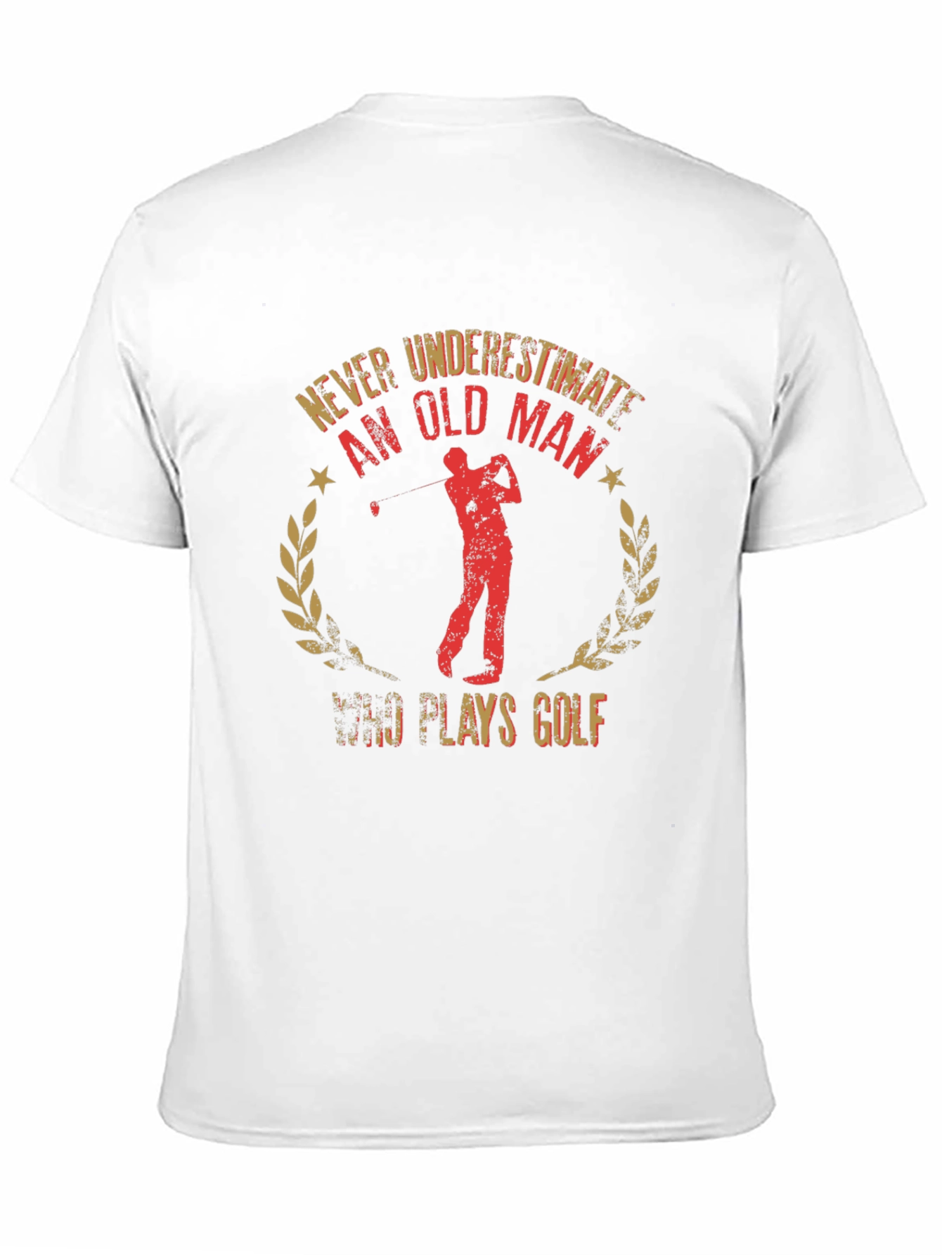 Never Underestimate Old Man Golf T-Shirt