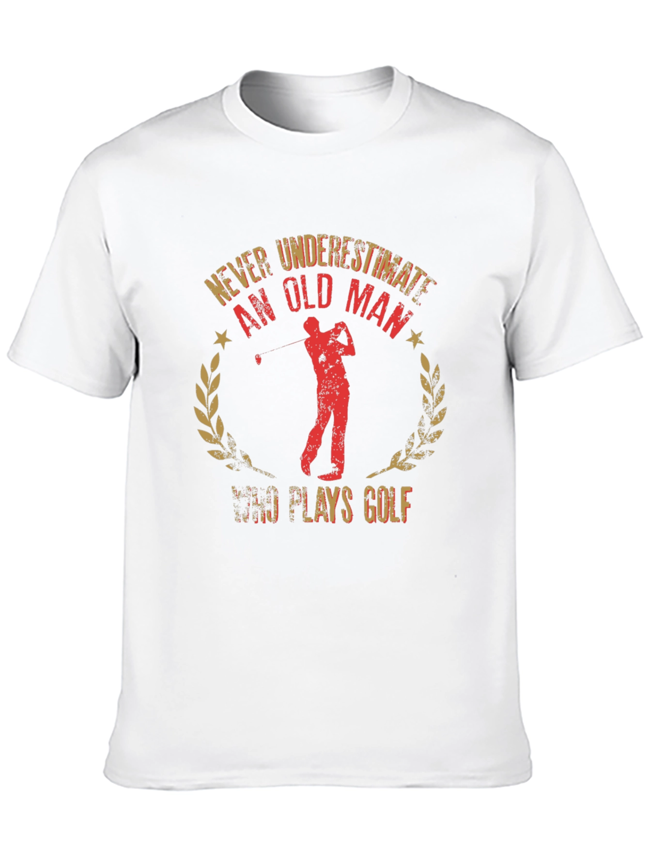 Never Underestimate Old Man Golf T-Shirt