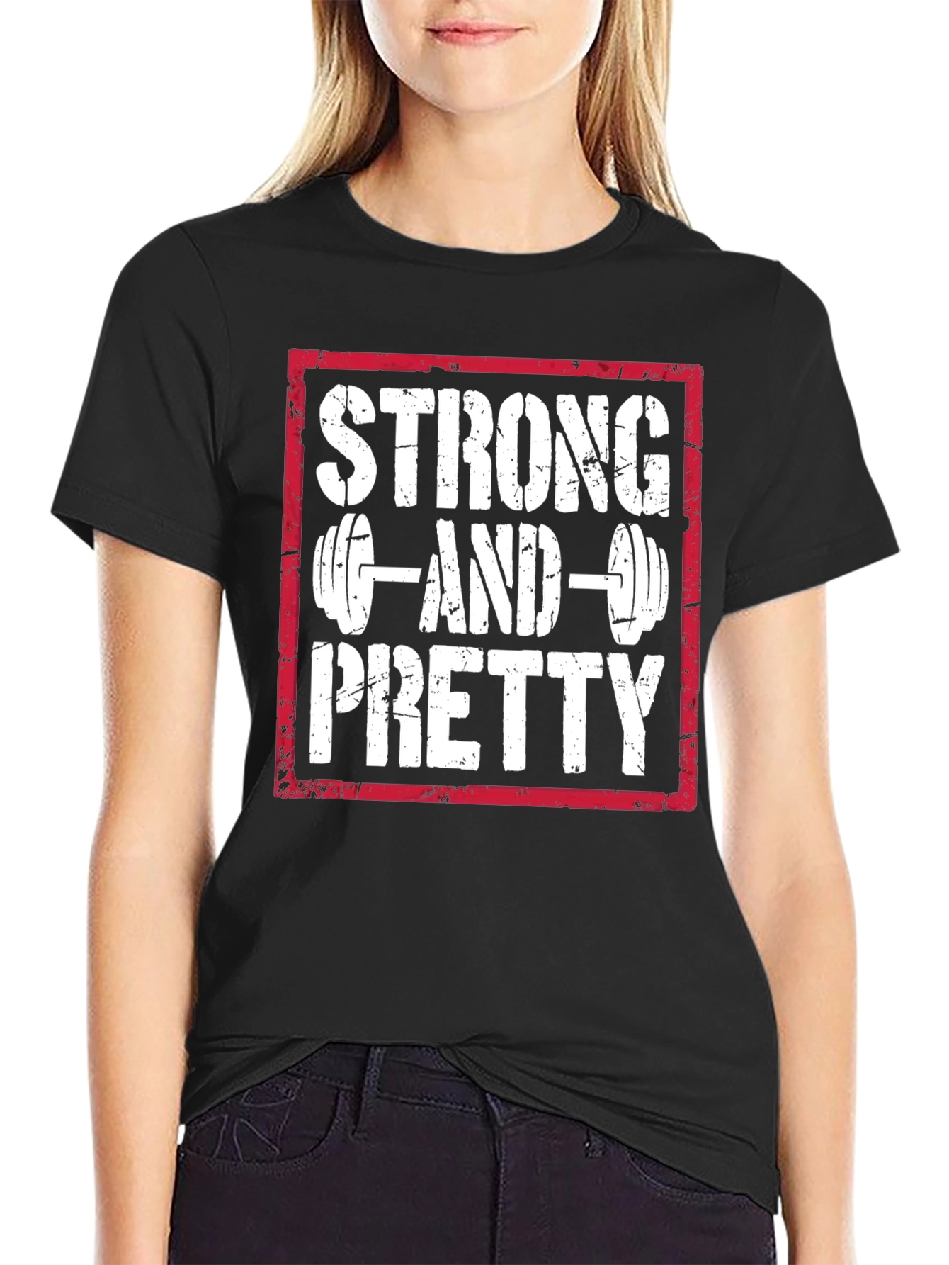 Strong and Pretty Graphic T-Shirt - Fitness Apparel