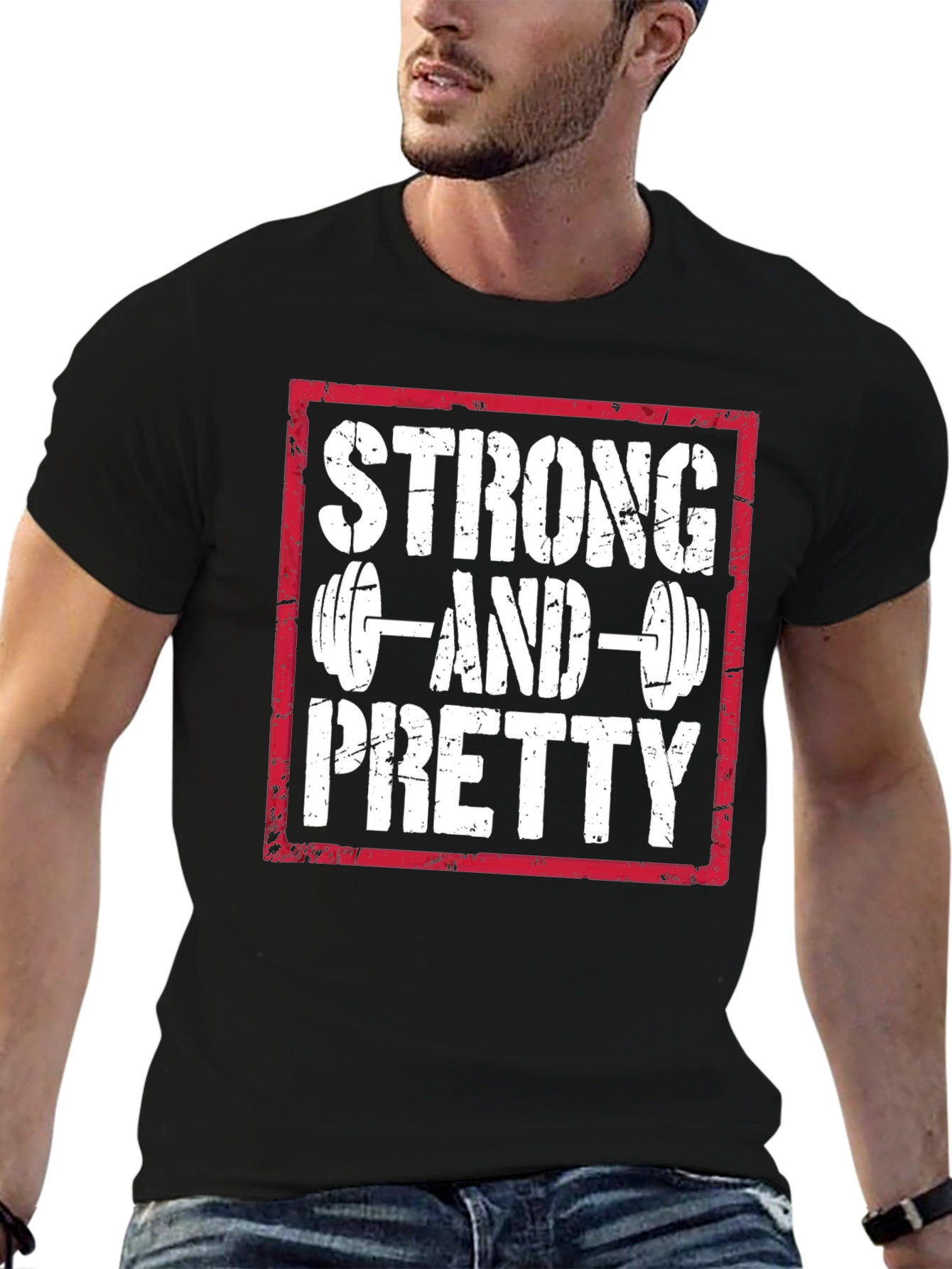 Strong and Pretty Graphic T-Shirt - Fitness Apparel