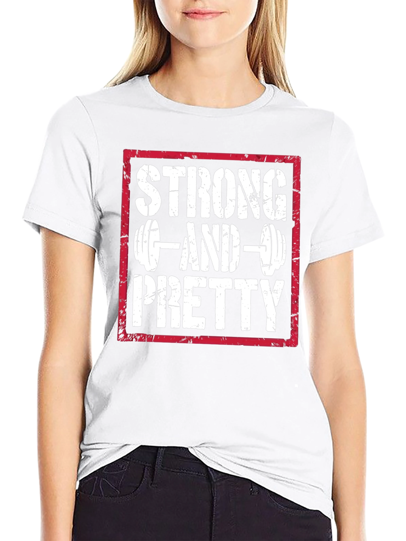 Strong and Pretty Graphic T-Shirt - Fitness Apparel
