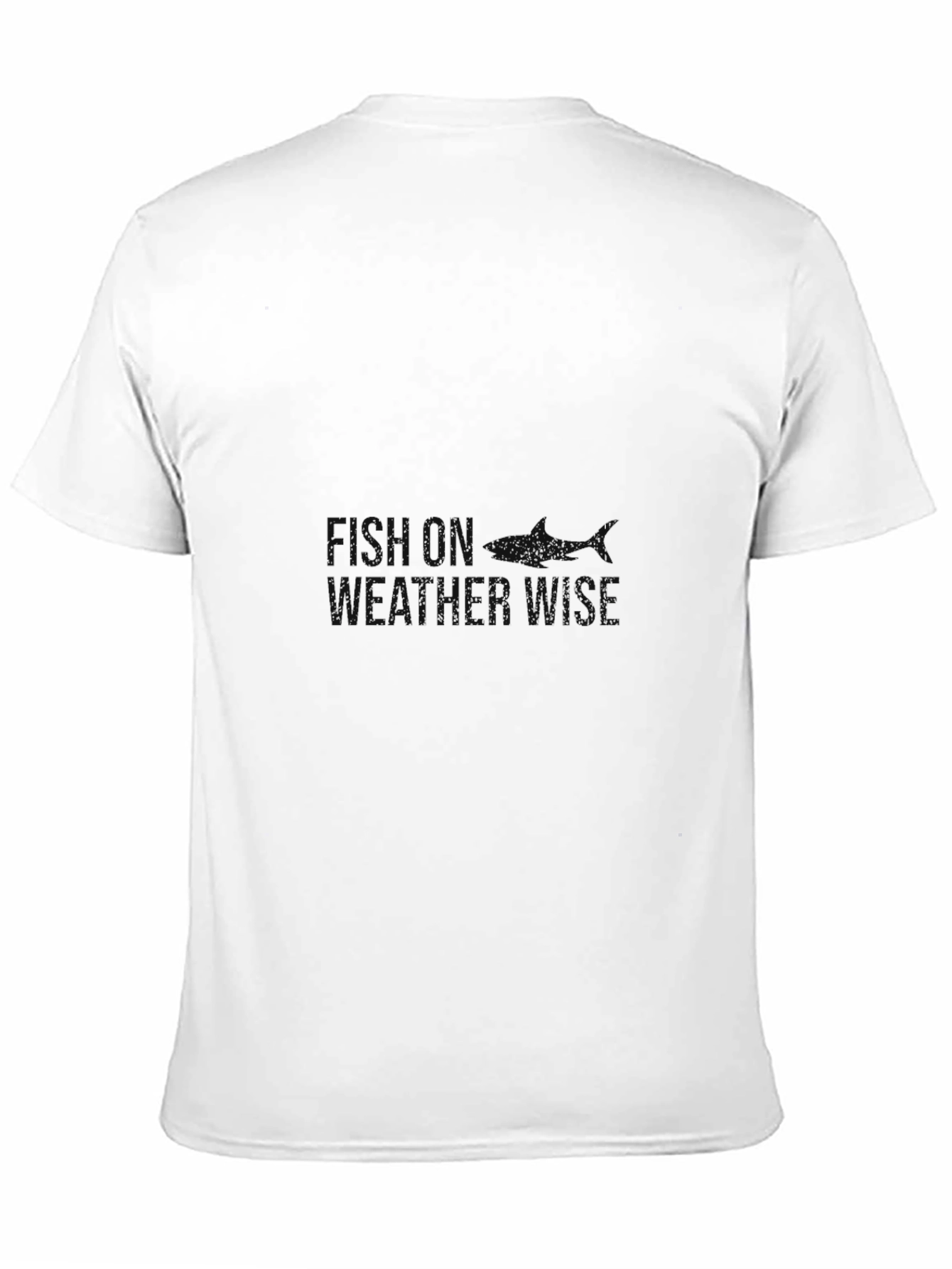 Black Graphic Tee - Fish On Weather Wise Design
