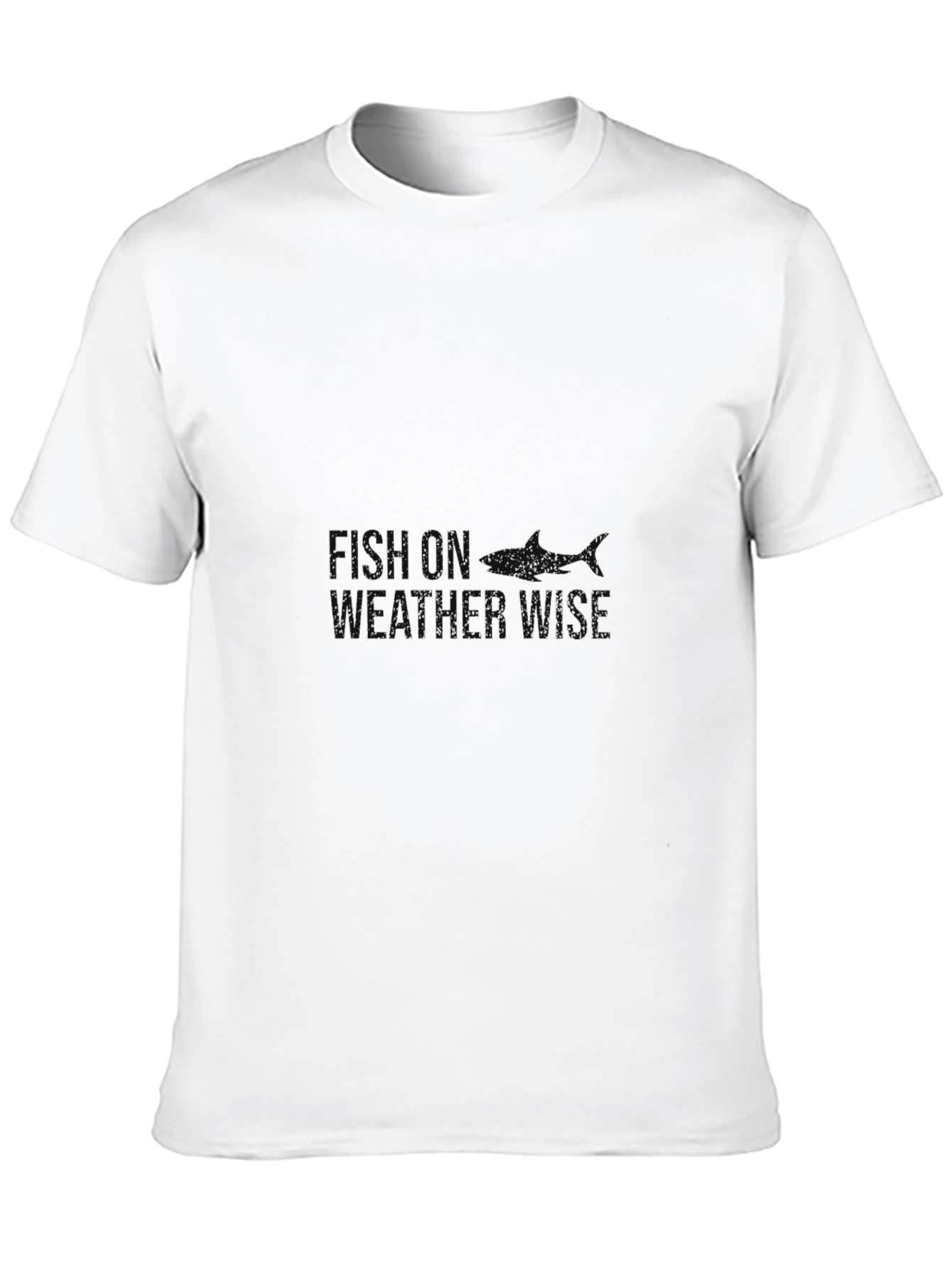 Black Graphic Tee - Fish On Weather Wise Design