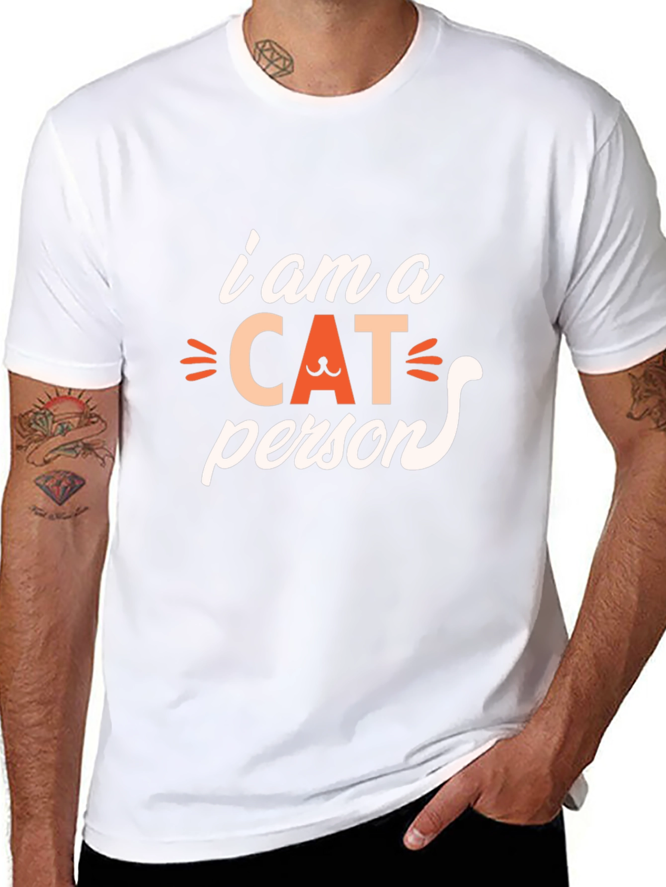 I am a Cat Person Black T-Shirt