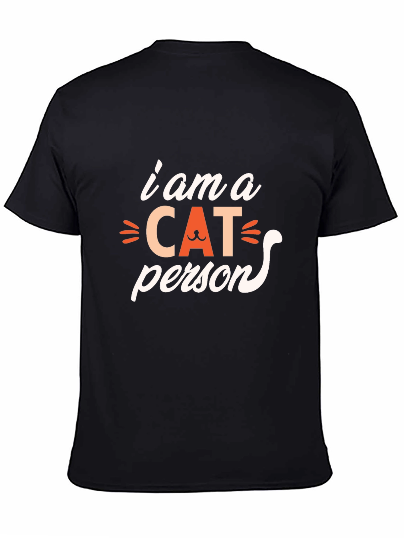 I am a Cat Person Black T-Shirt