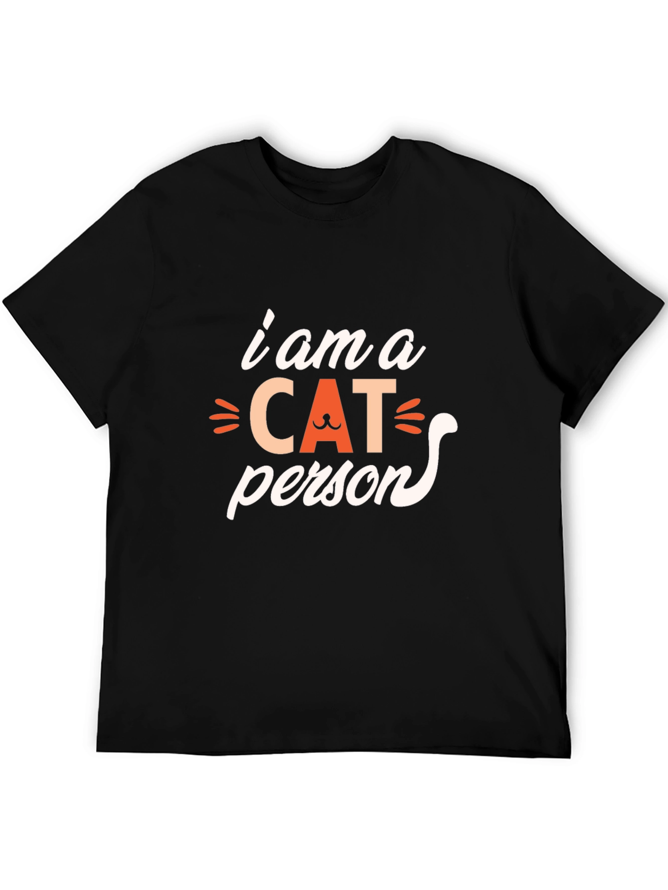 I am a Cat Person Black T-Shirt