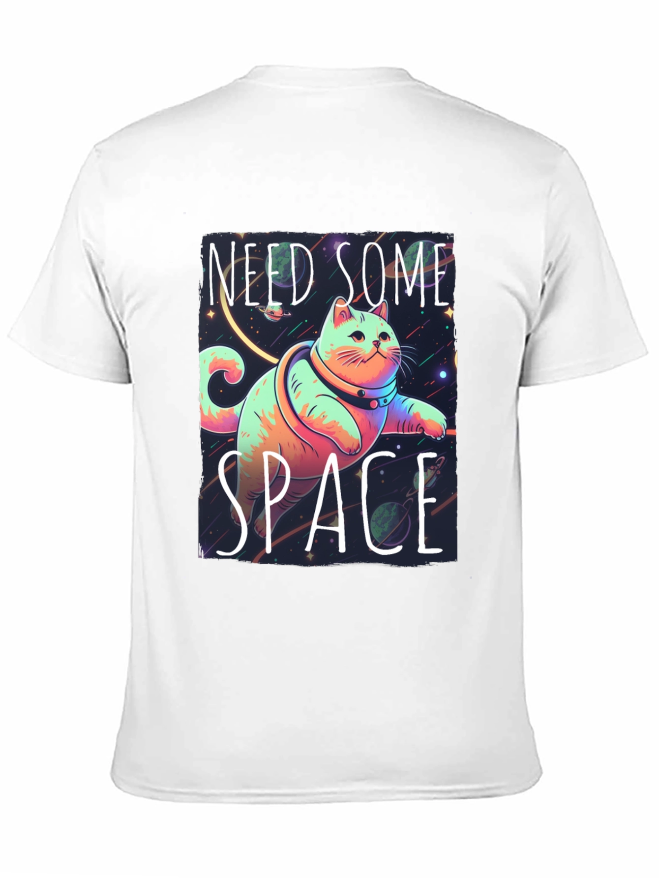 Need Some Space Cat Graphic Tee - Black