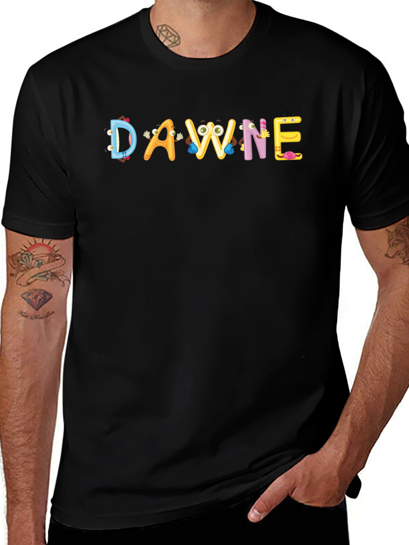 Cartoon Animal Letter T-Shirt - Funny Tee