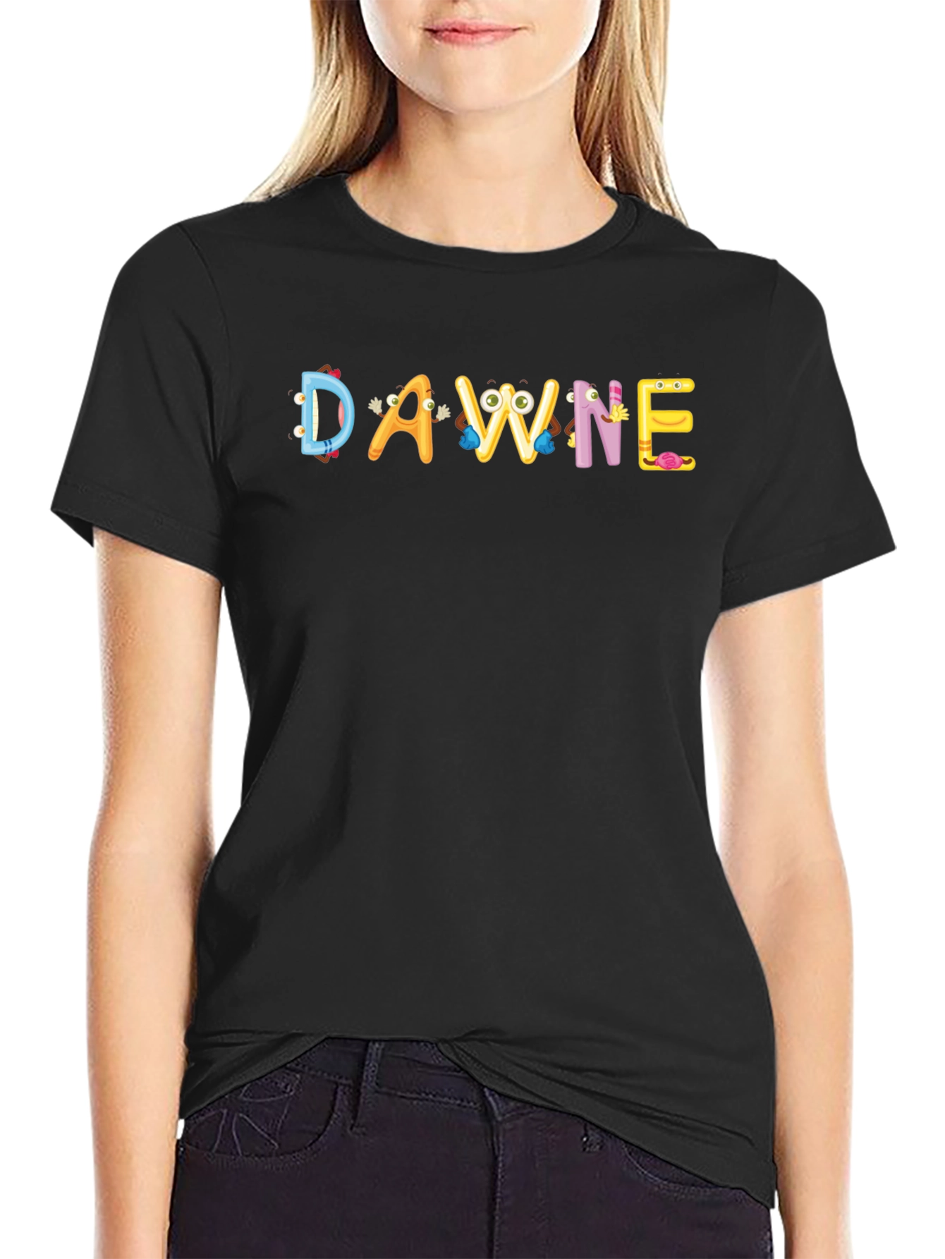 Cartoon Animal Letter T-Shirt - Funny Tee