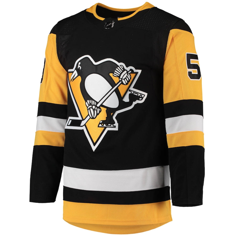 Men's Pittsburgh Penguins Jake Guentzel adidas Black Home Primegreen Authentic Player Jersey
