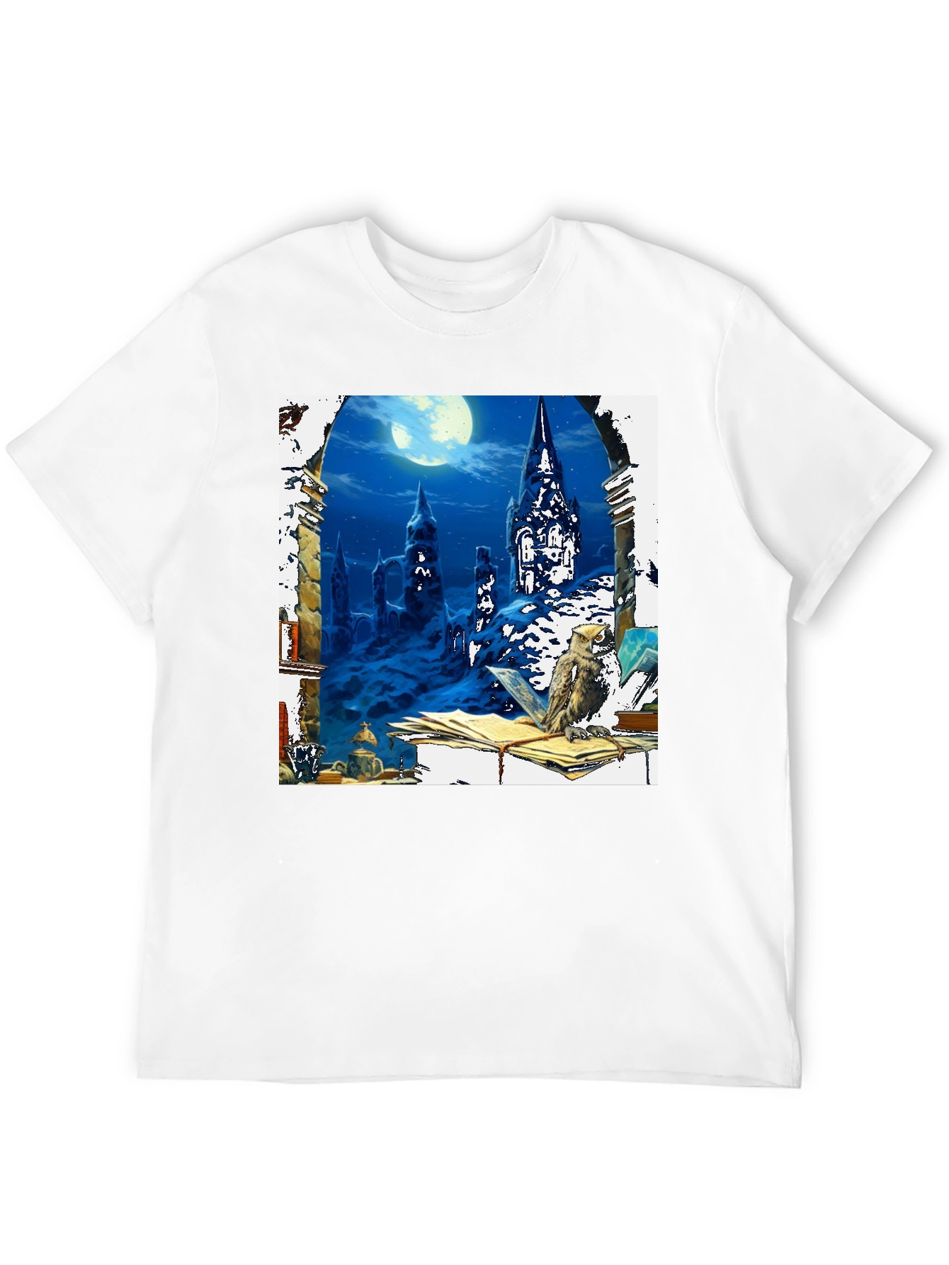 Wizard Castle Owl Book T-Shirt