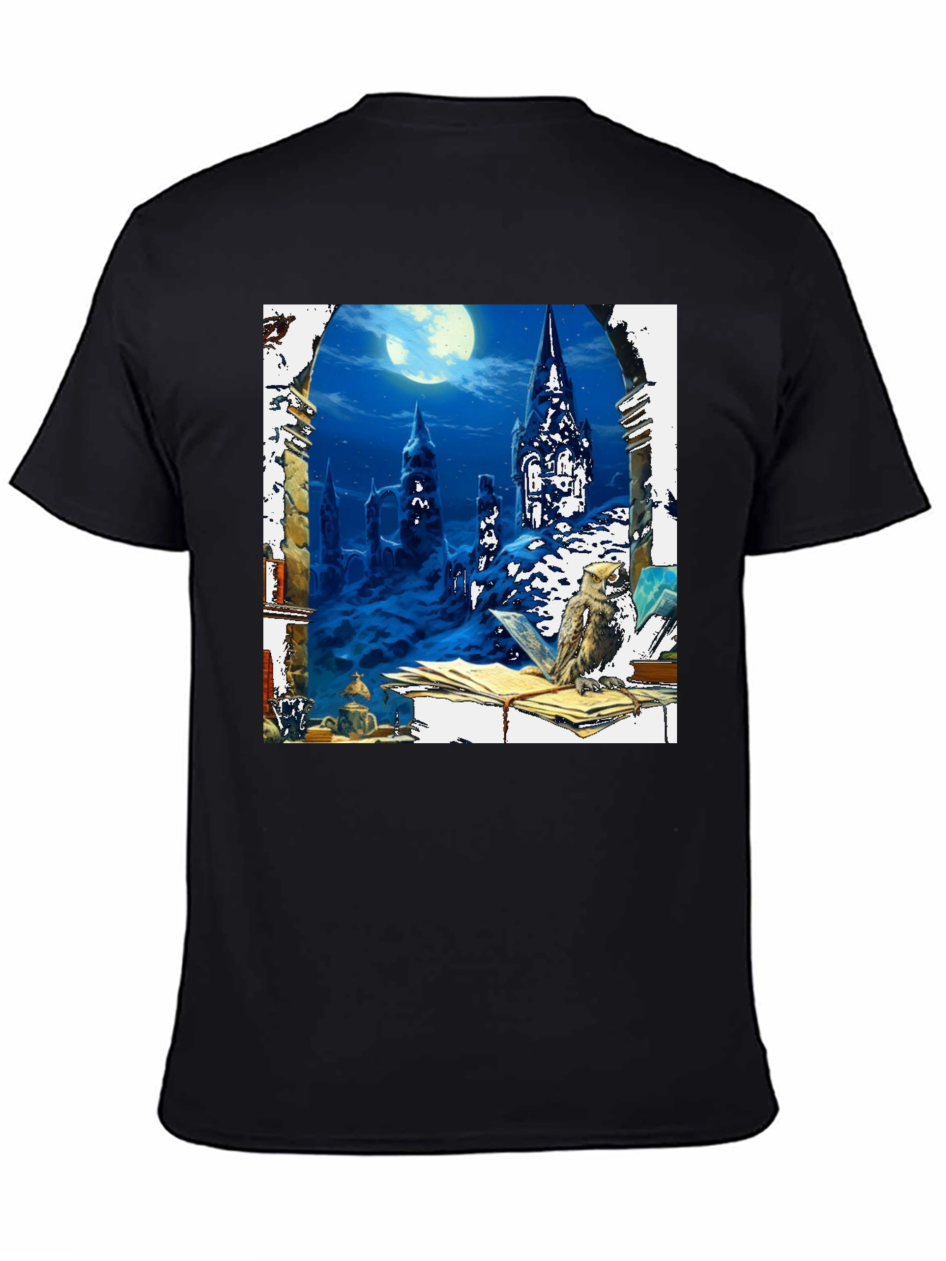 Wizard Castle Owl Book T-Shirt