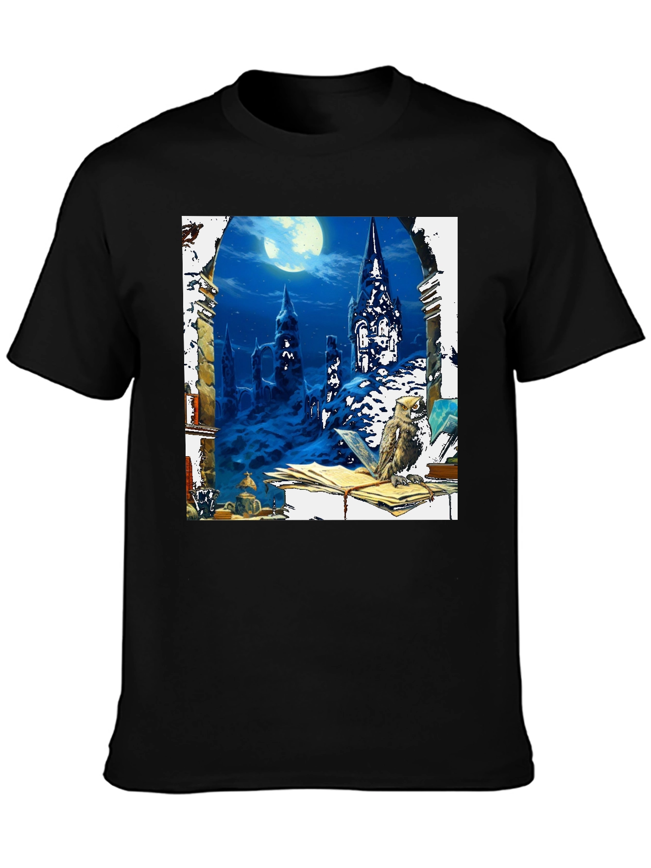 Wizard Castle Owl Book T-Shirt