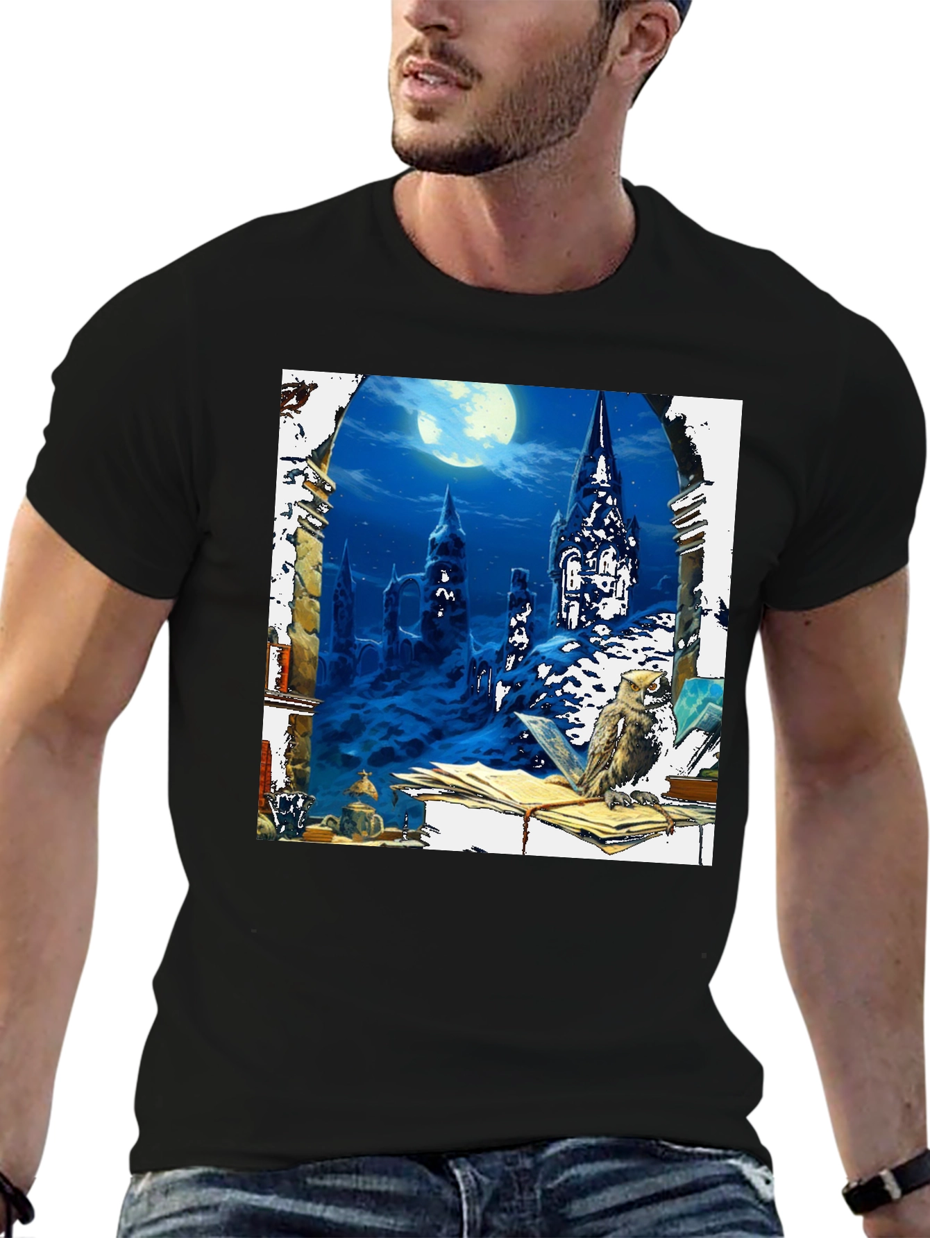 Wizard Castle Owl Book T-Shirt