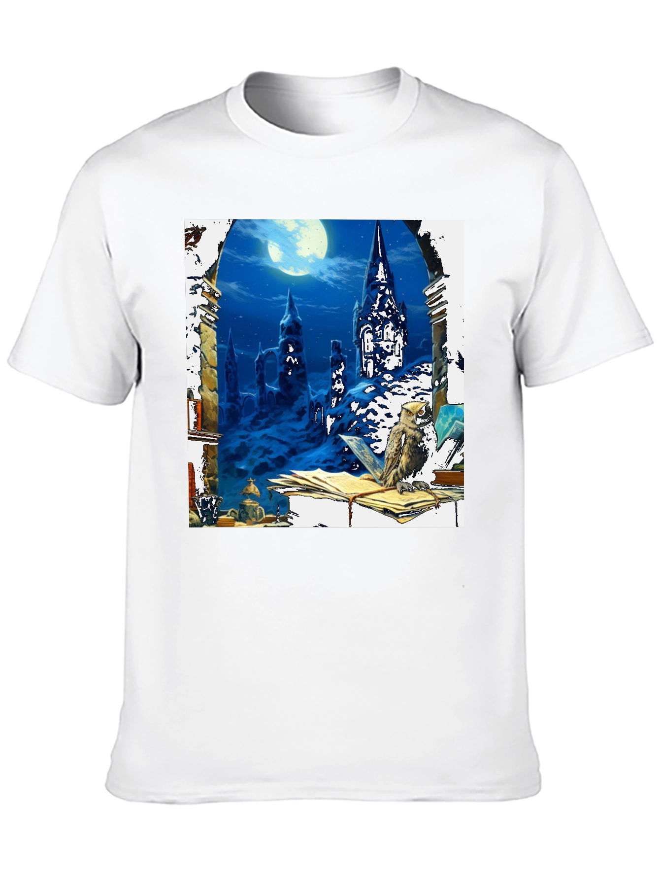 Wizard Castle Owl Book T-Shirt