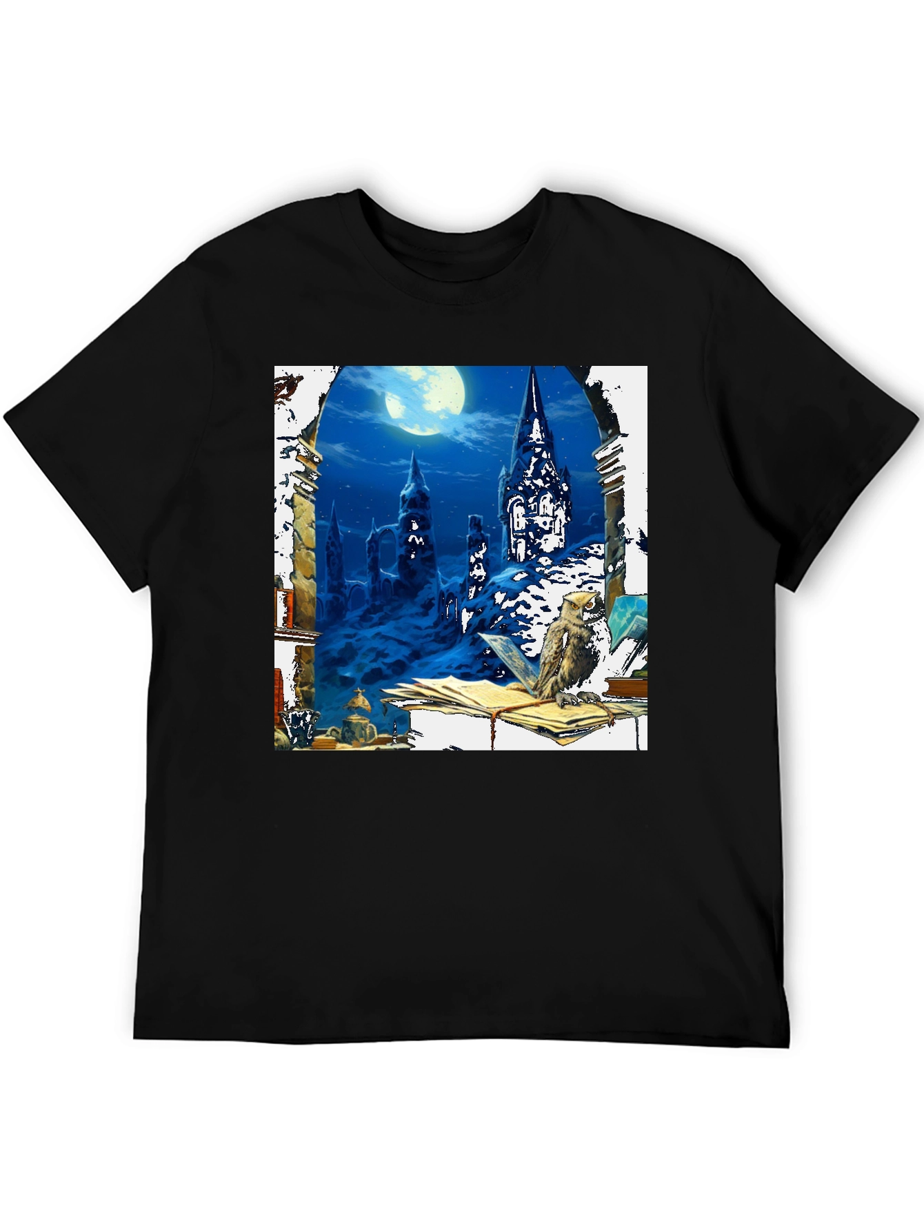 Wizard Castle Owl Book T-Shirt