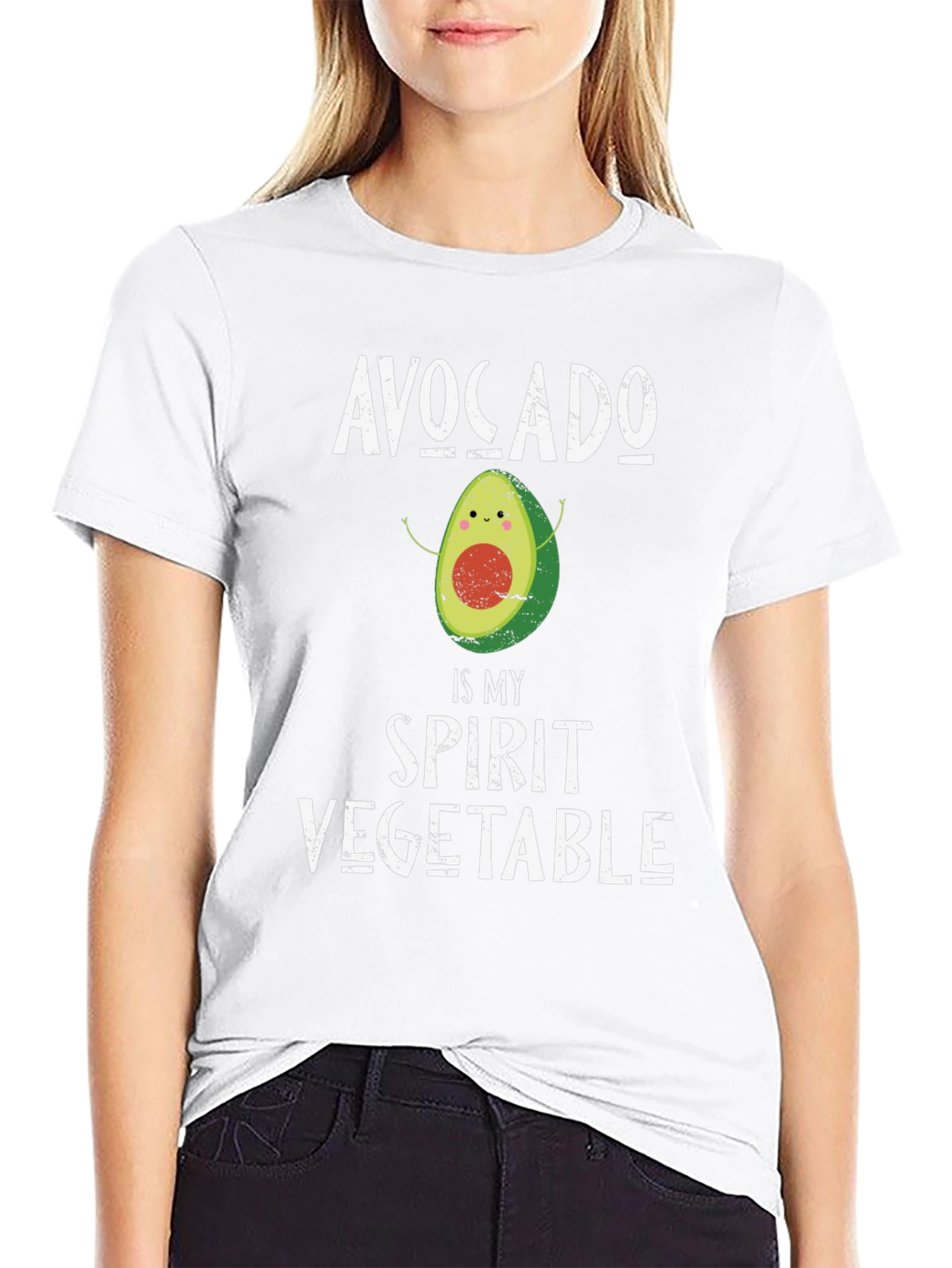 Avocado Spirit Vegetable Graphic T-Shirt