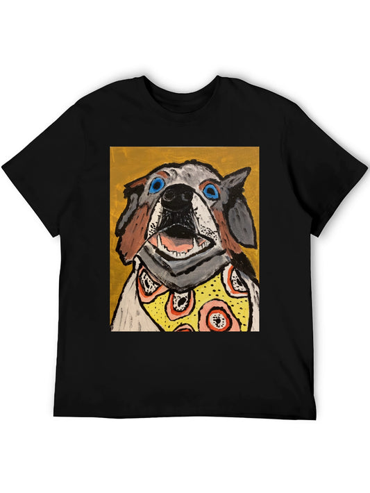Dog Art Graphic Tee - Unique Canine Portrait T-Shirt