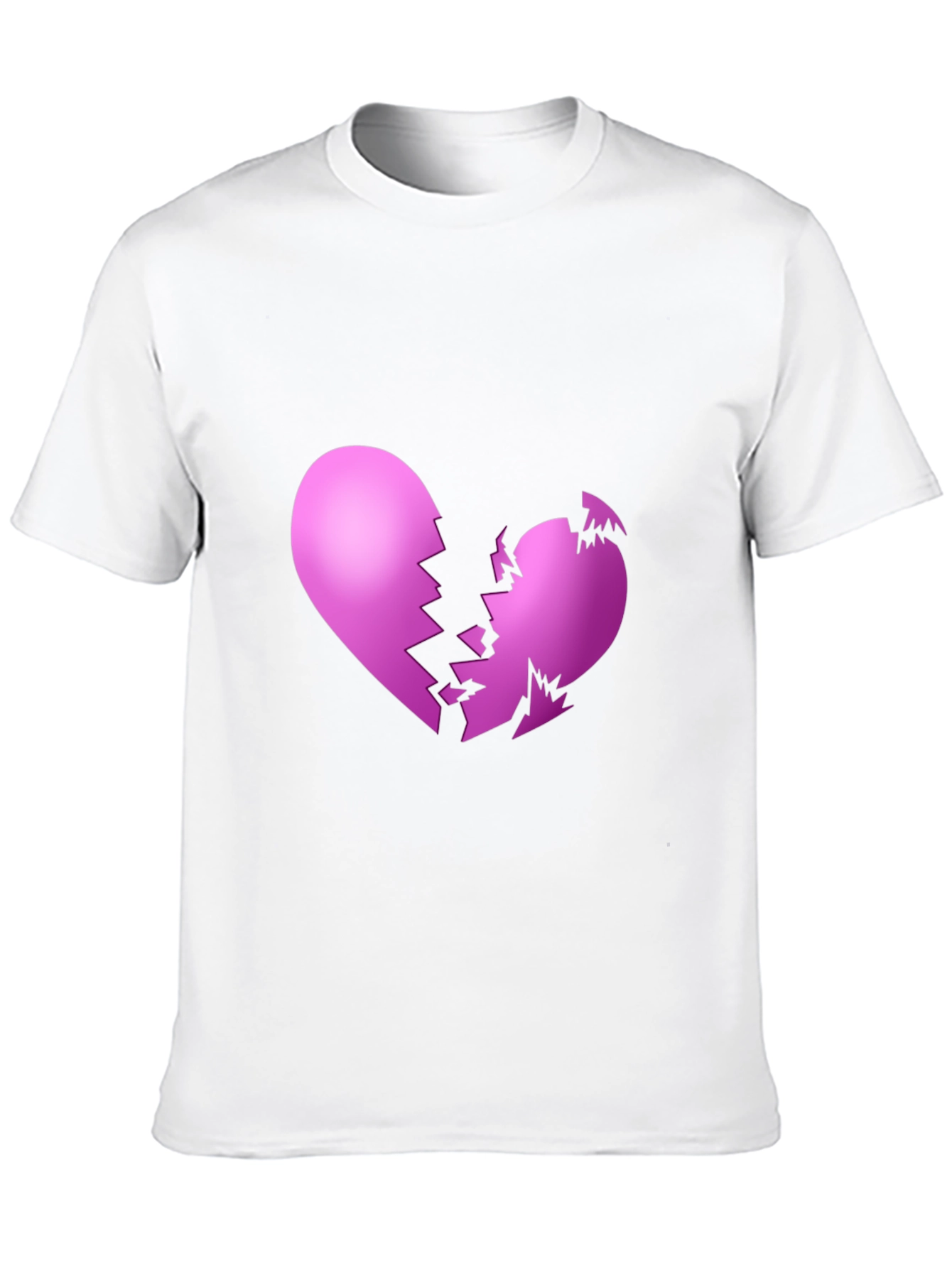Broken Heart Graphic Black T-Shirt