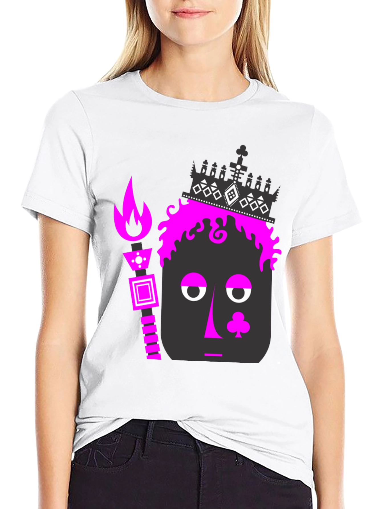 Funky Card King Graphic Tee - Black