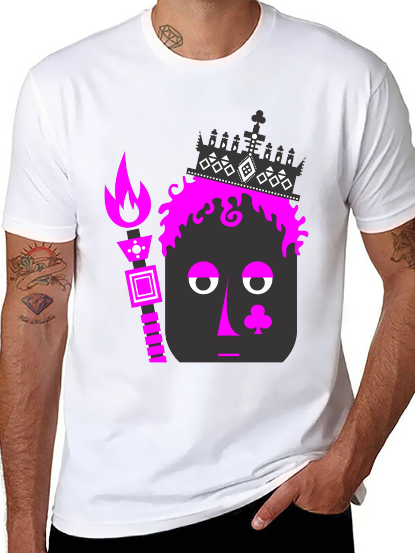 Funky Card King Graphic Tee - Black