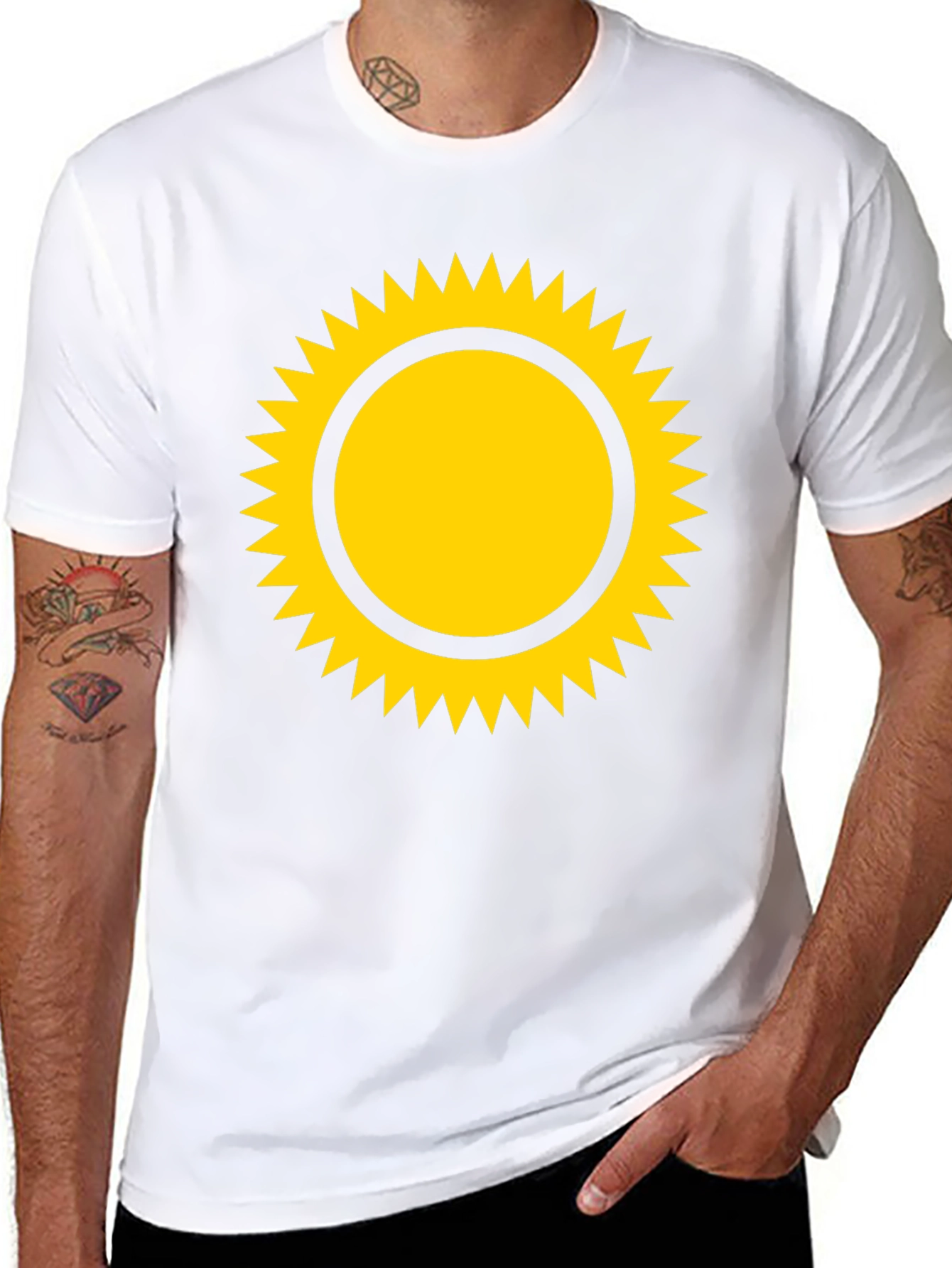Sunny Graphic Tee - Black Cotton Blend