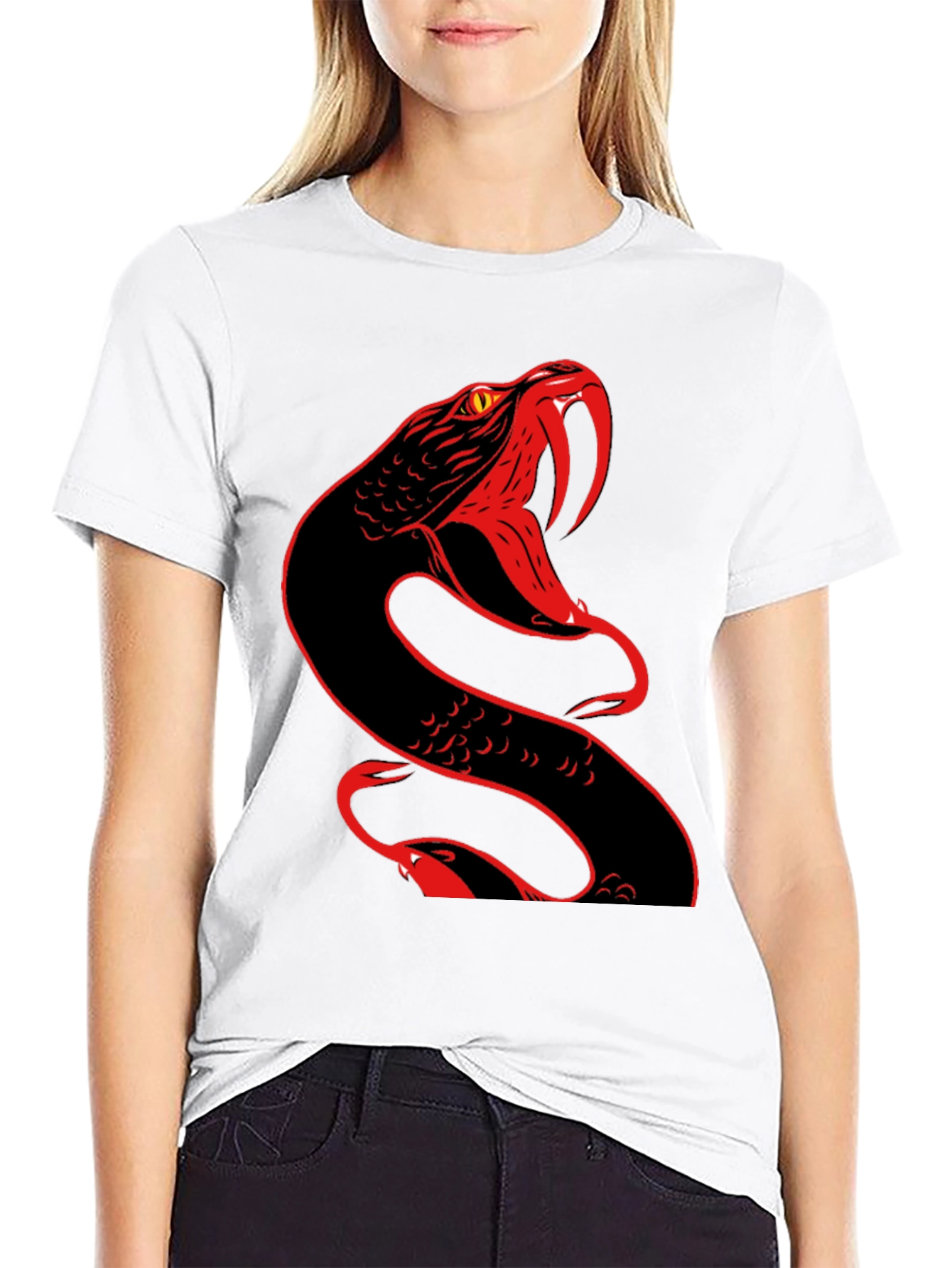Snake Graphic T-Shirt - Bold & Edgy Design
