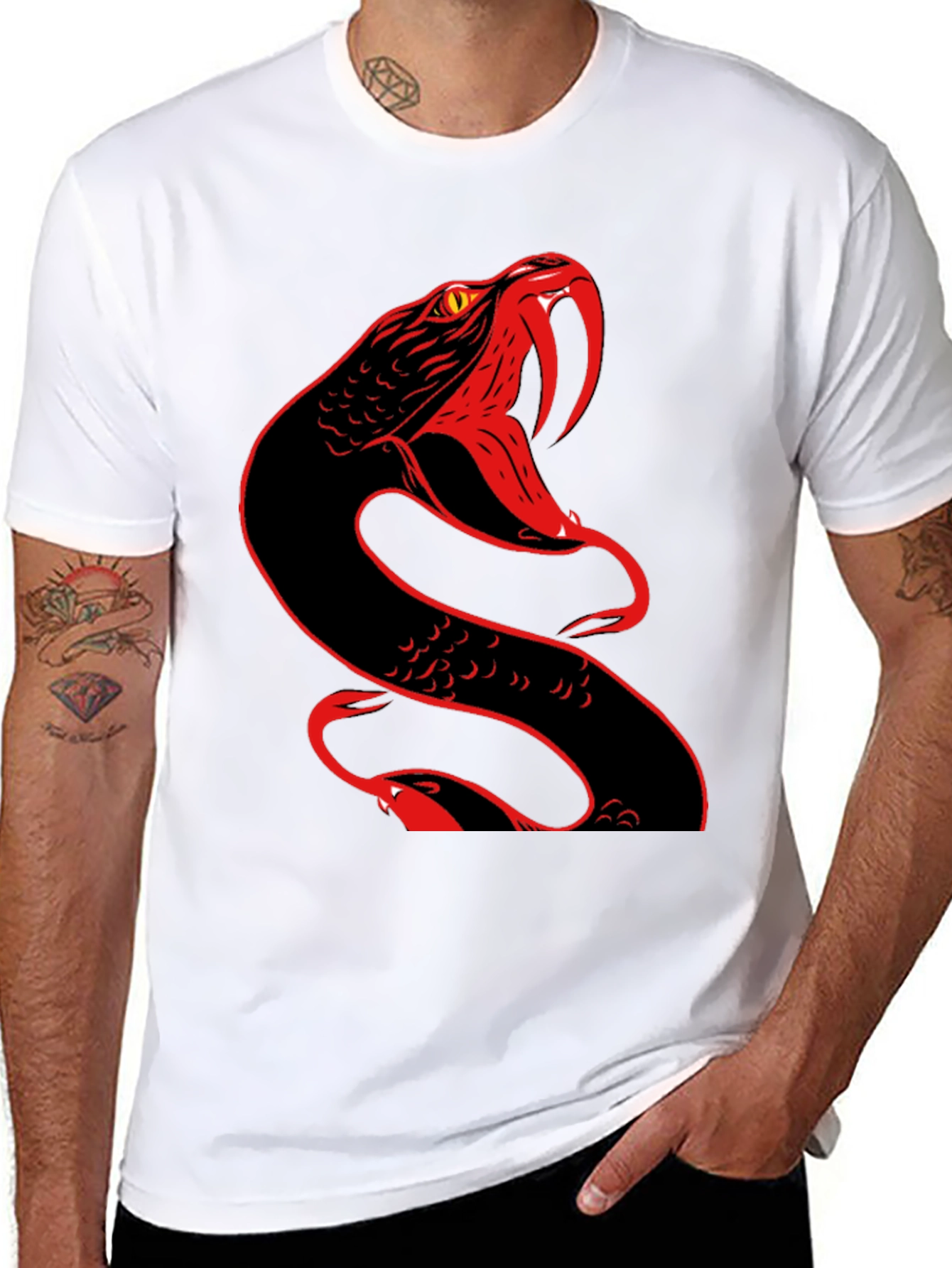 Snake Graphic T-Shirt - Bold & Edgy Design