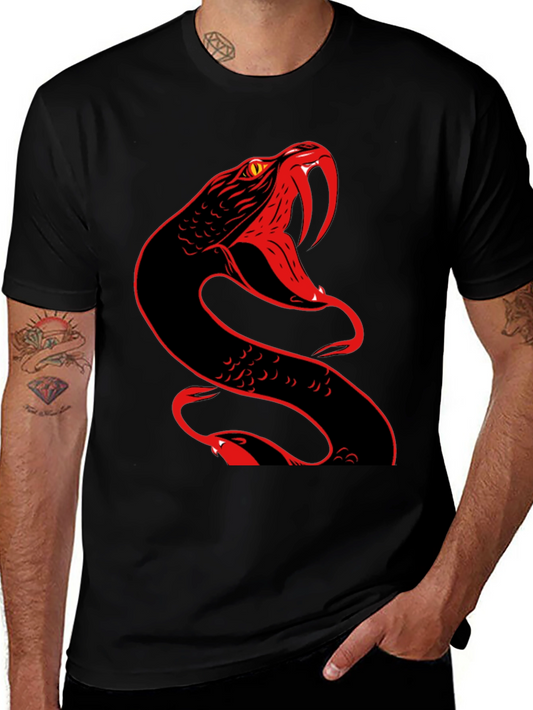 Snake Graphic T-Shirt - Bold & Edgy Design