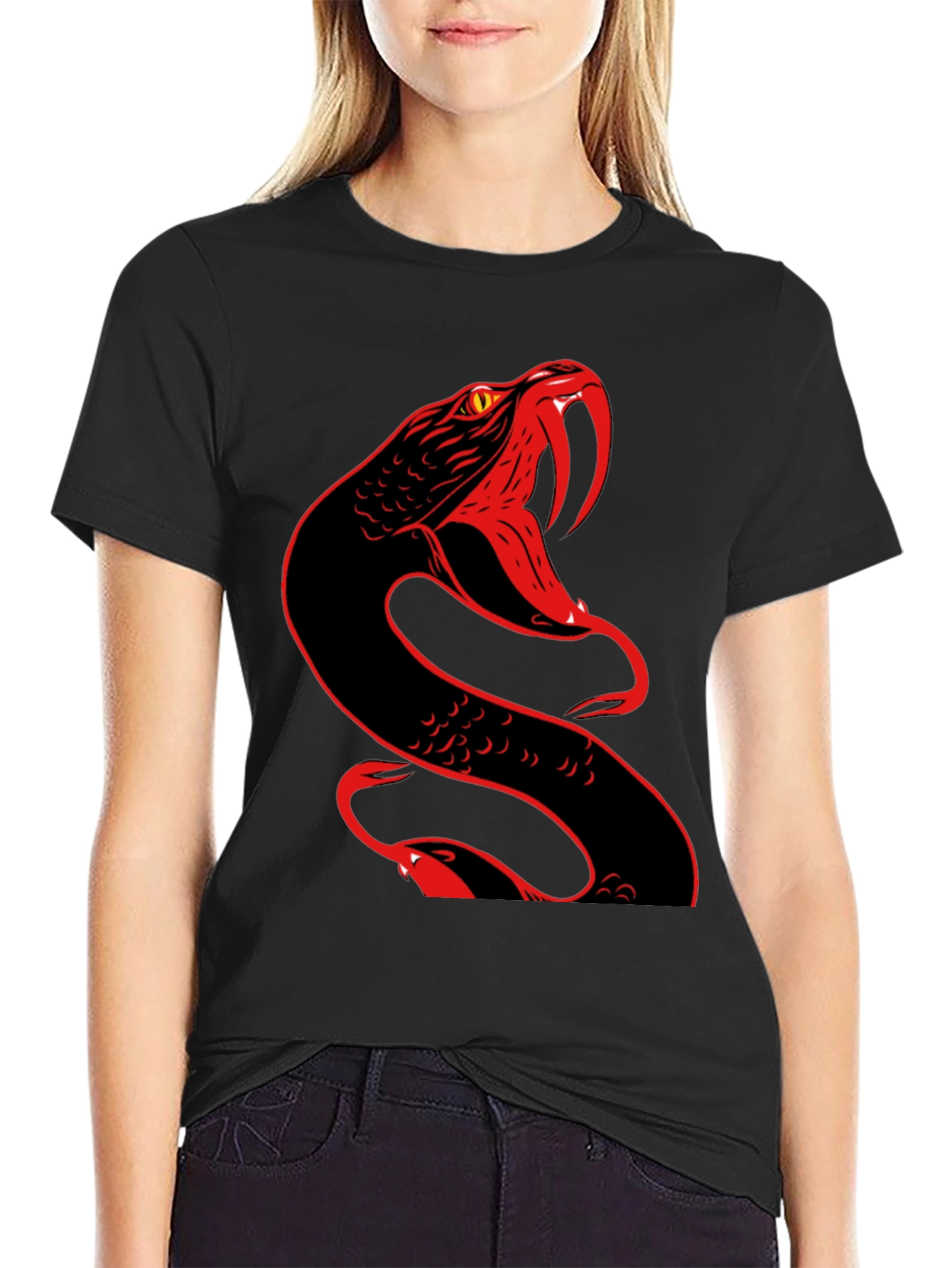 Snake Graphic T-Shirt - Bold & Edgy Design