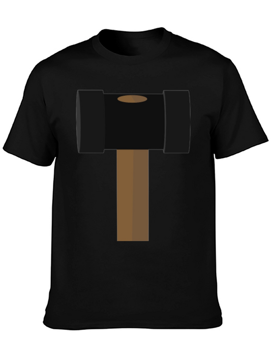 Hammer Time Graphic Tee - Novelty Black T-Shirt