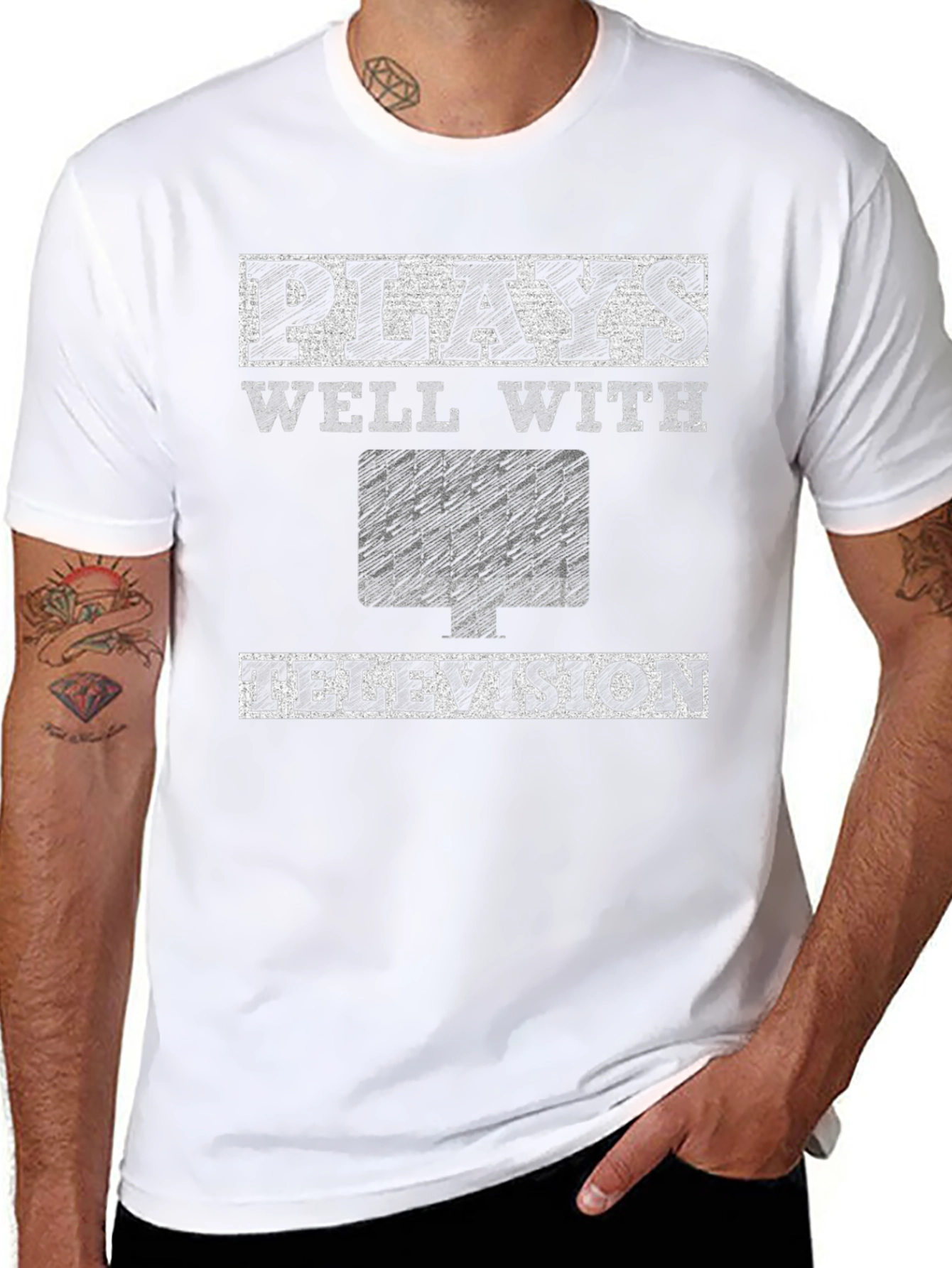 Plays Well With Television - Graphic T-Shirt