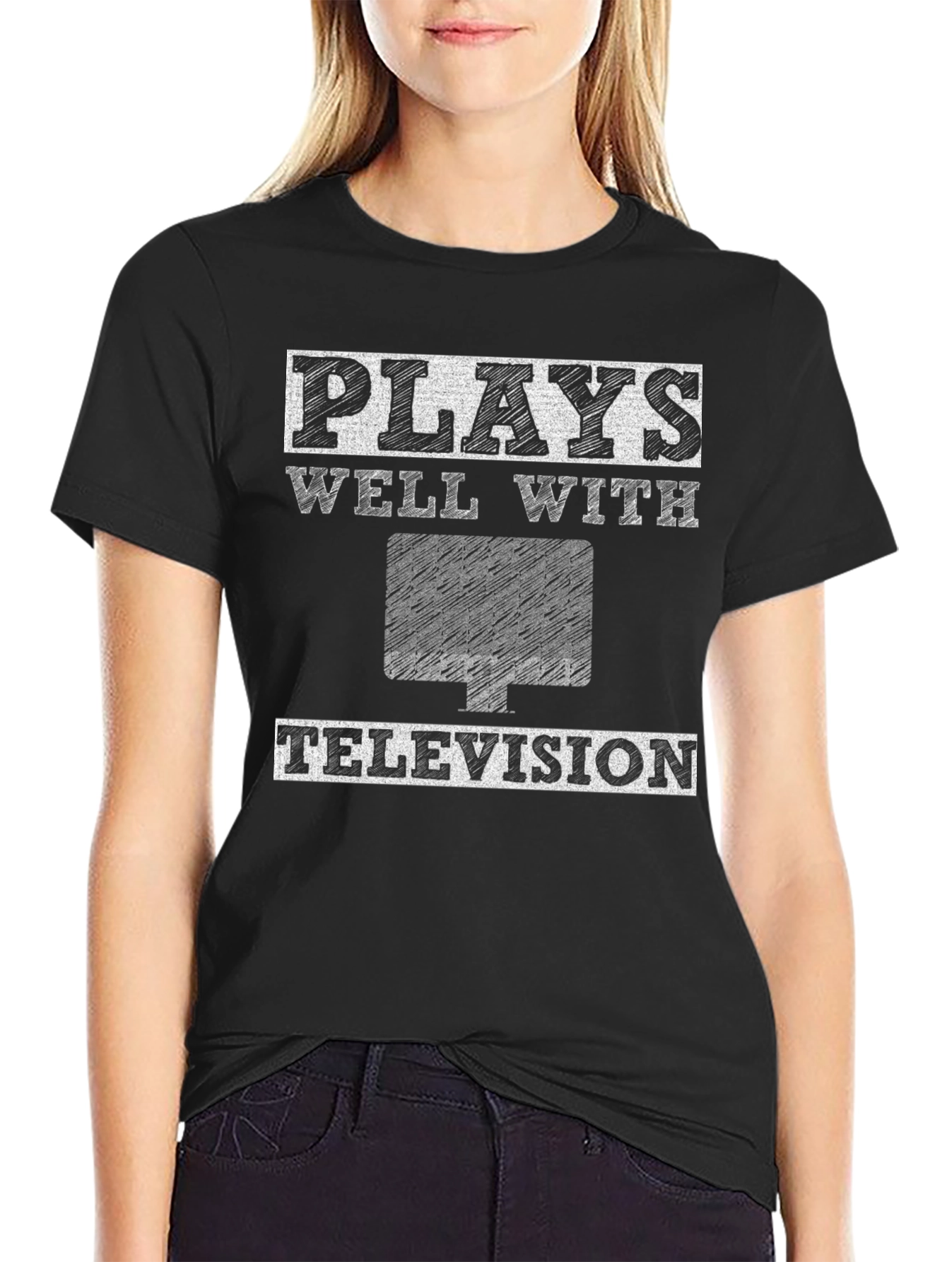 Plays Well With Television - Graphic T-Shirt