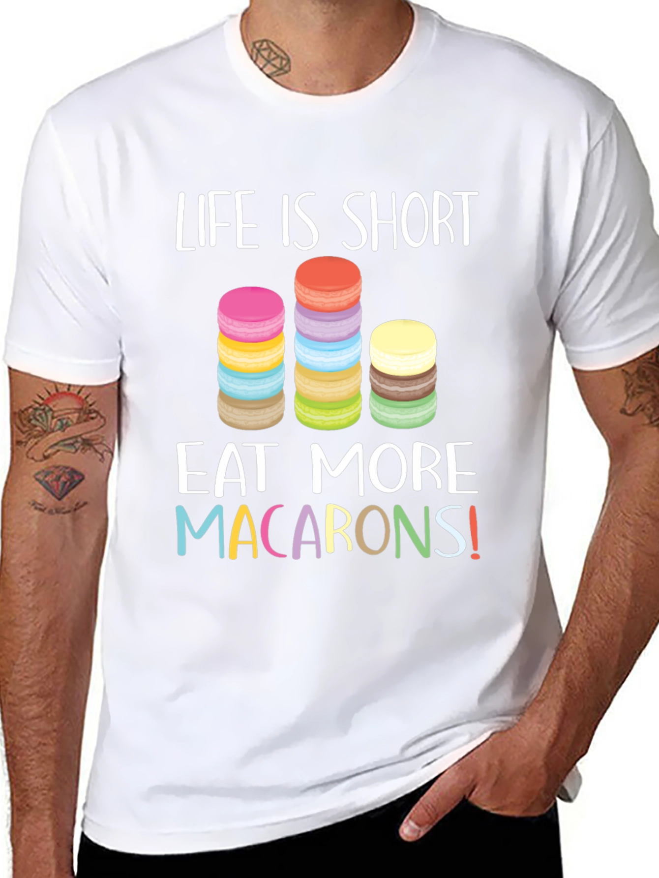 Life is Short Eat Macarons T-Shirt