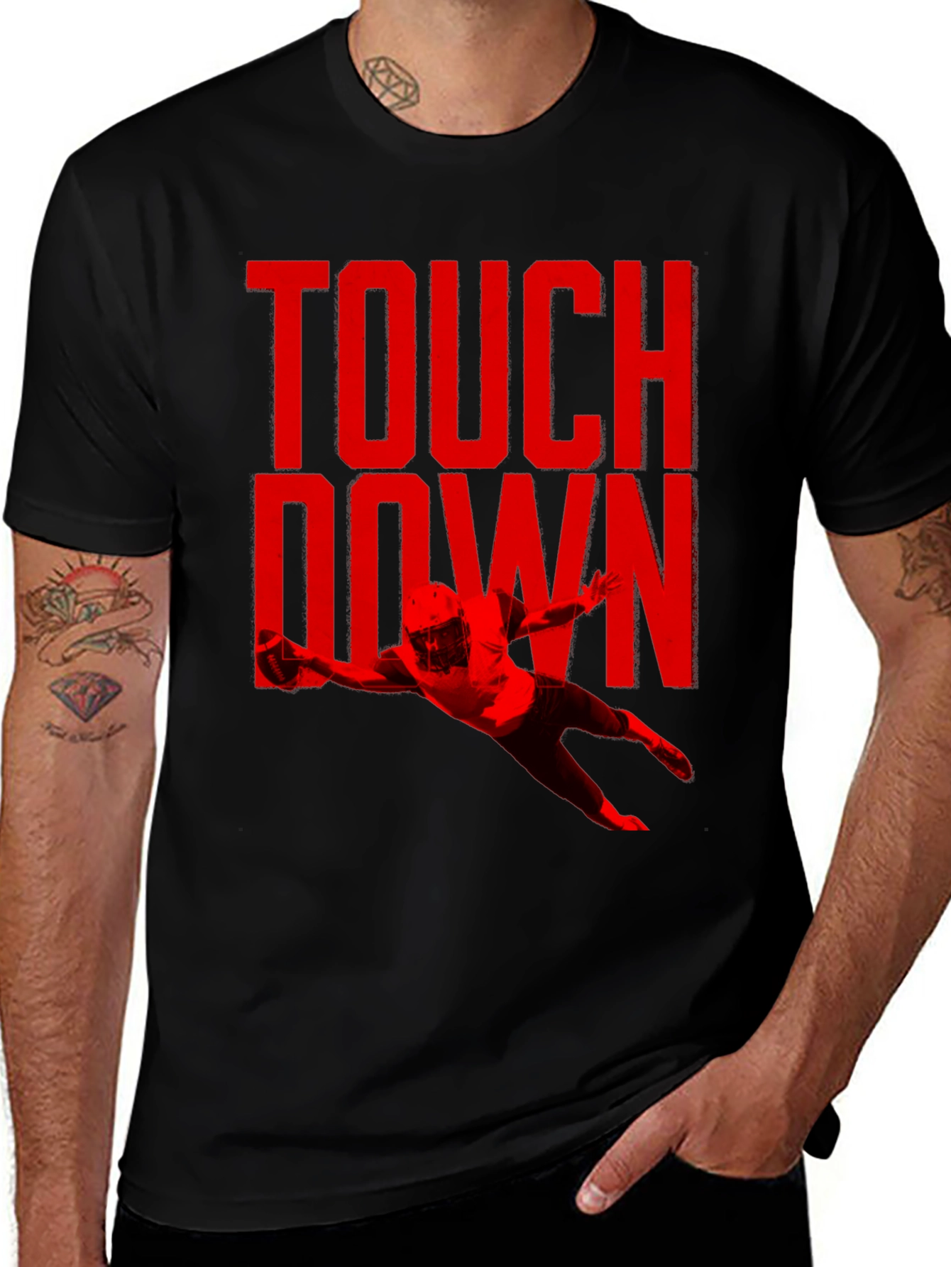 Touchdown Graphic Tee - Football Fan Shirt