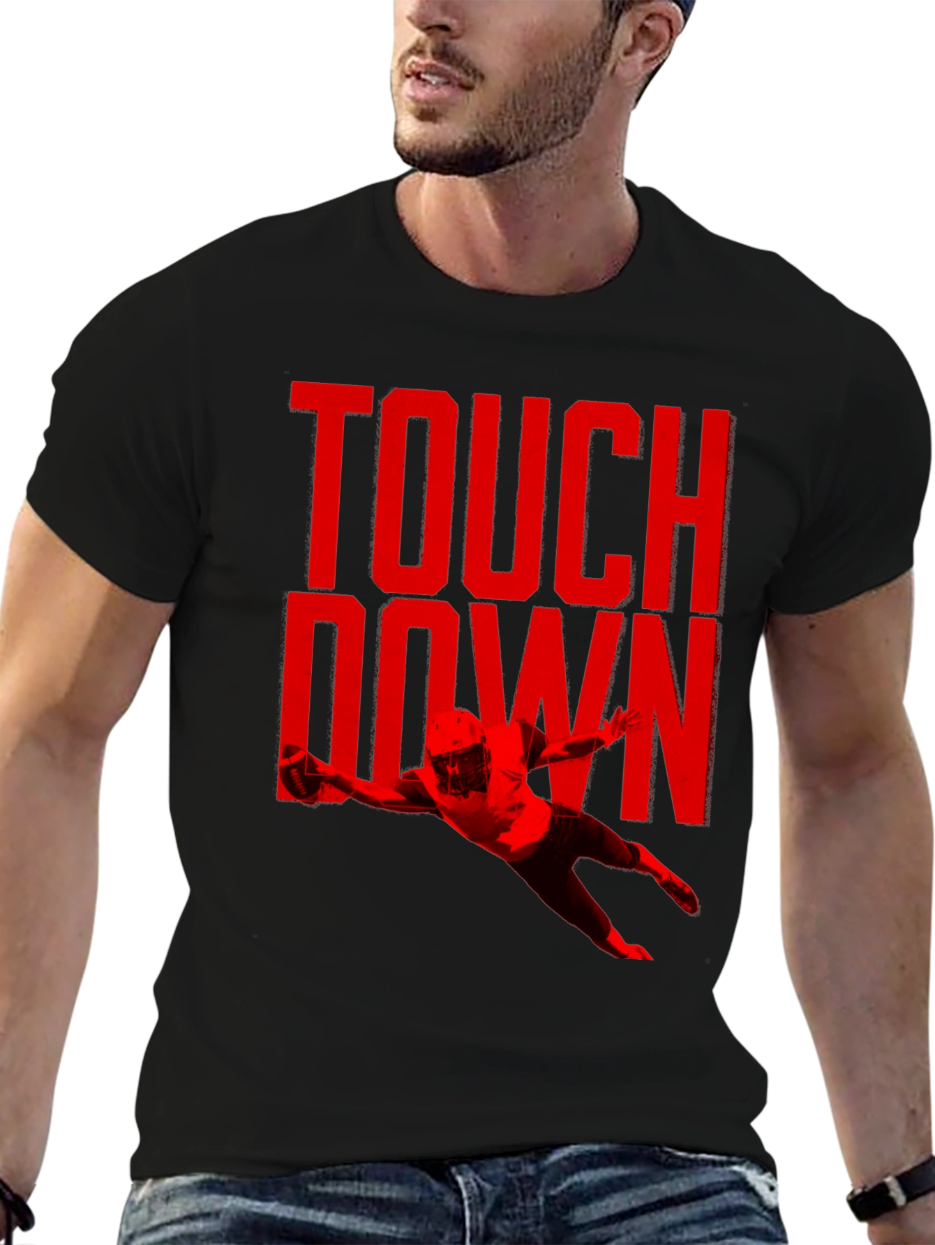 Touchdown Graphic Tee - Football Fan Shirt
