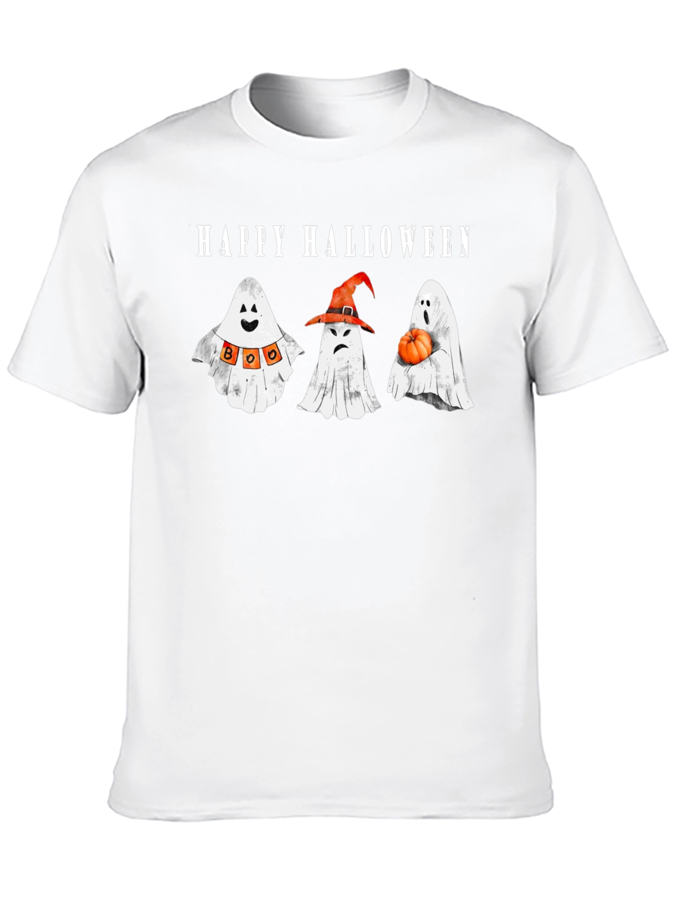 Happy Halloween Ghosts Graphic T-Shirt