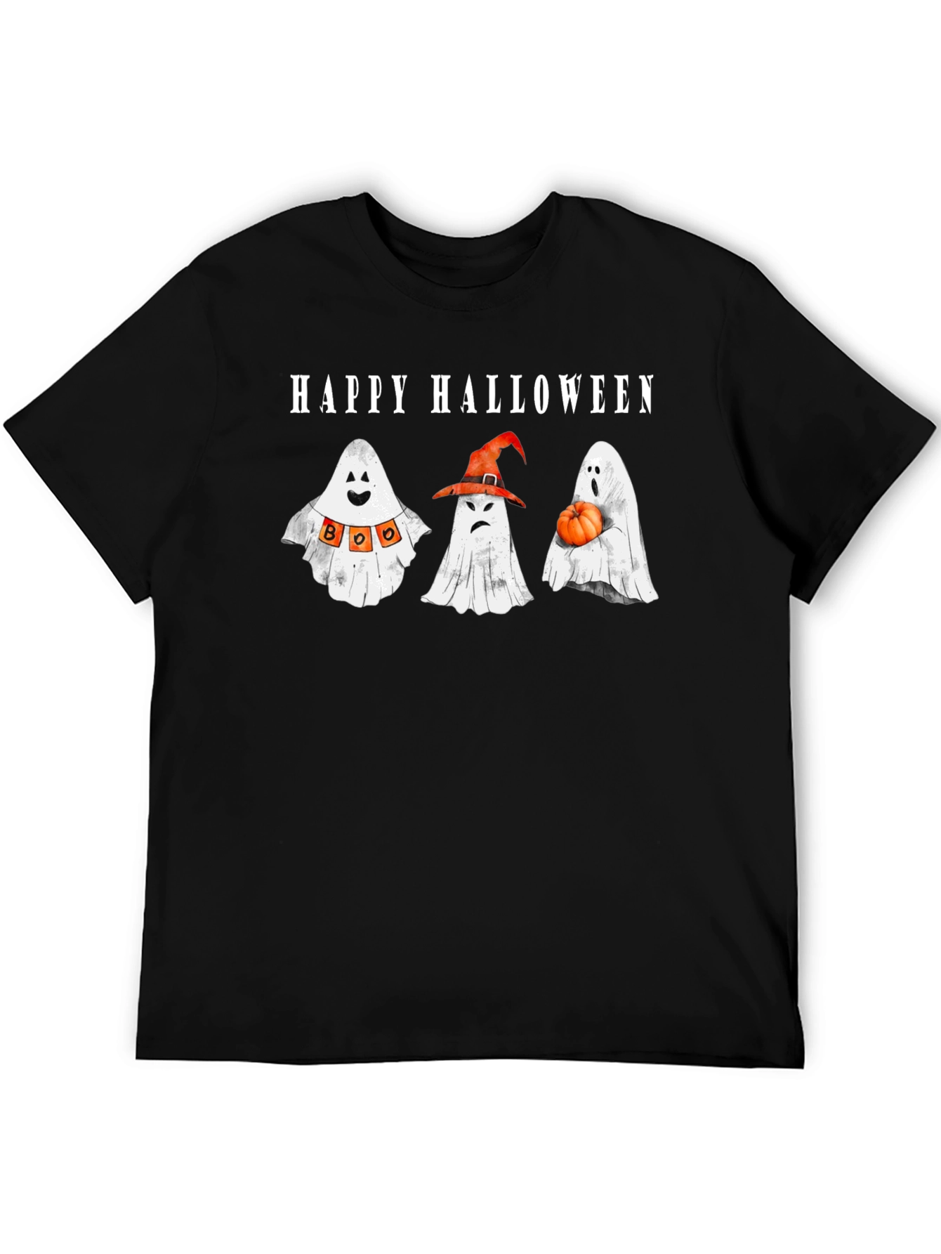Happy Halloween Ghosts Graphic T-Shirt