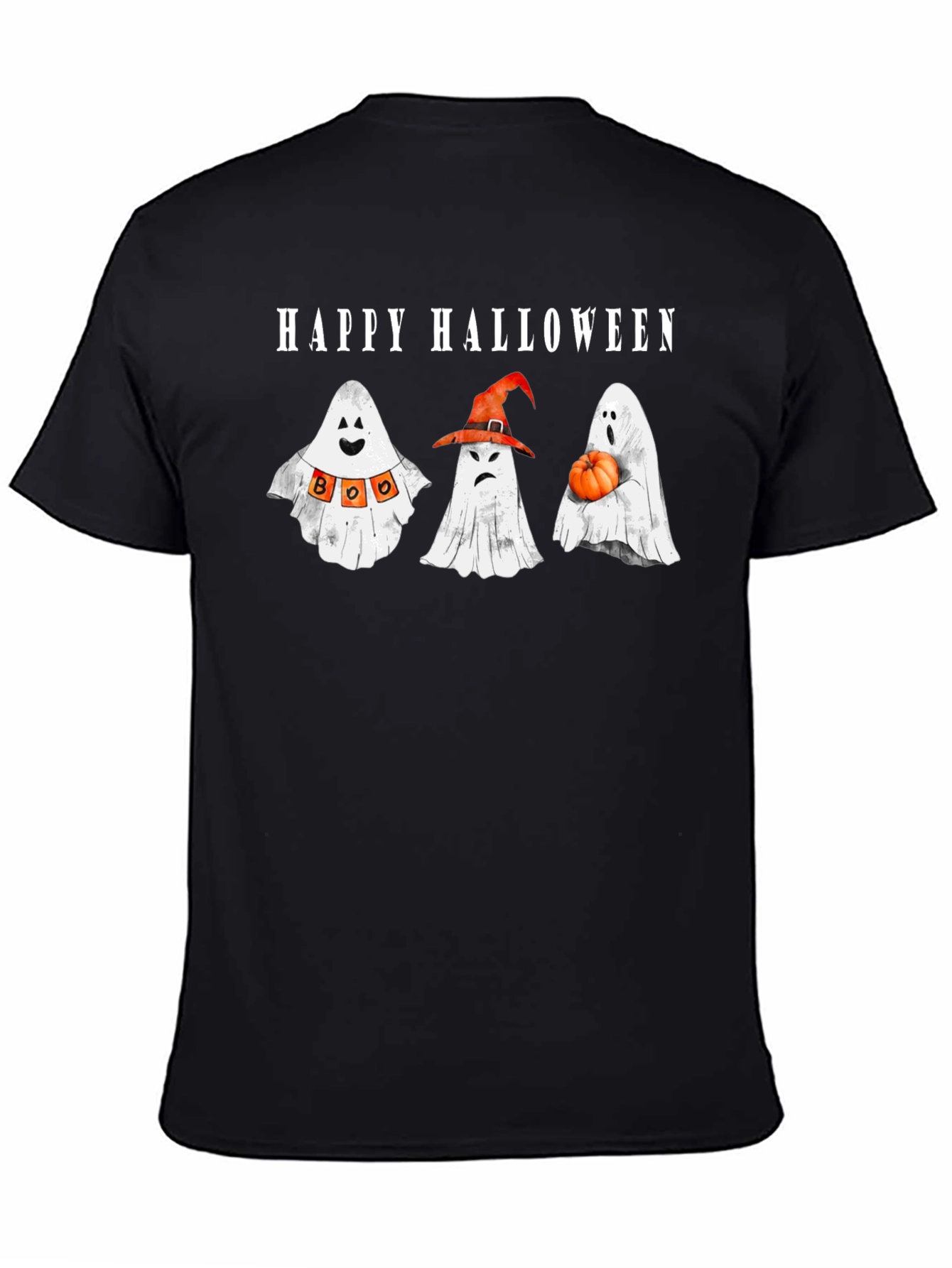 Happy Halloween Ghosts Graphic T-Shirt
