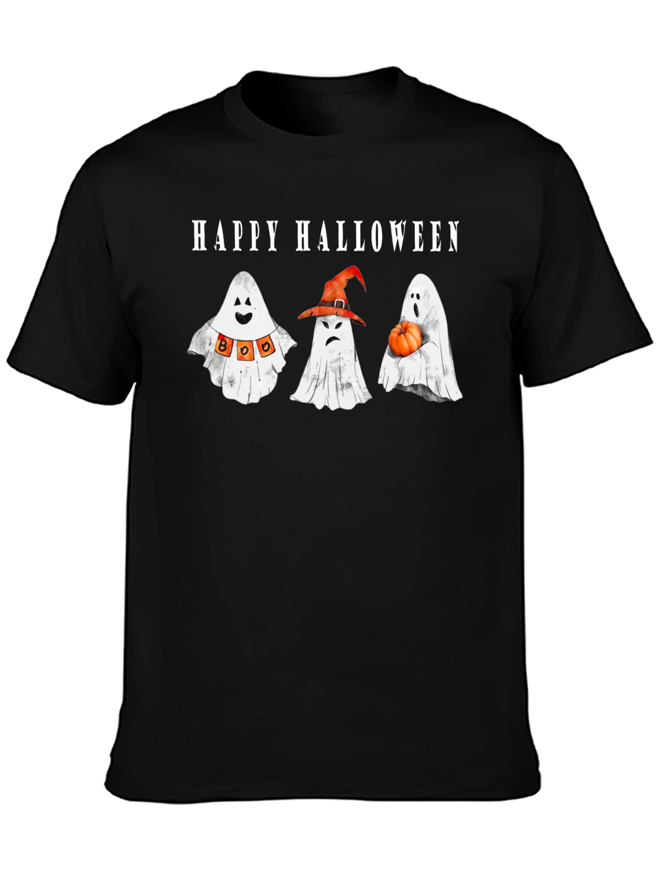 Happy Halloween Ghosts Graphic T-Shirt