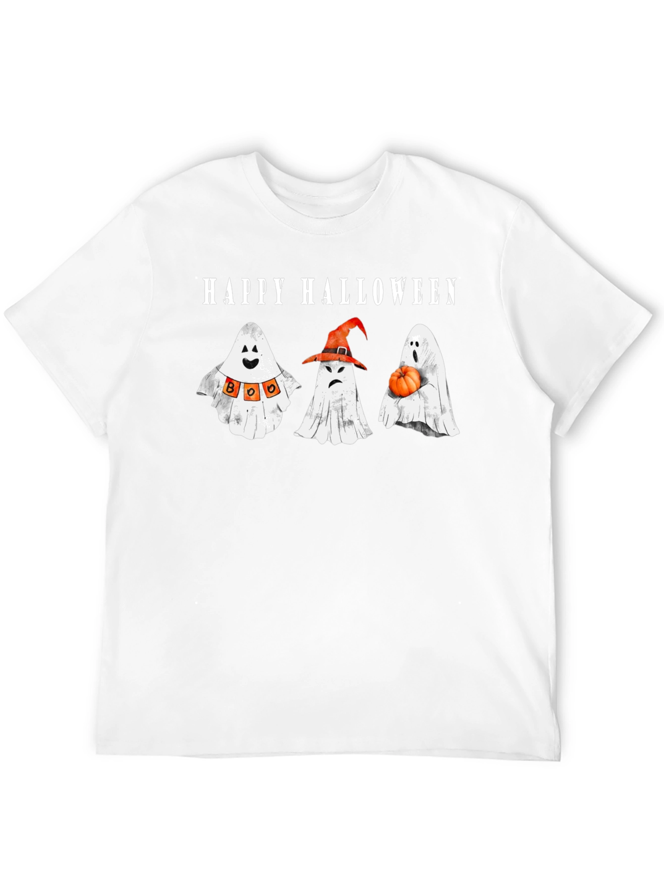 Happy Halloween Ghosts Graphic T-Shirt