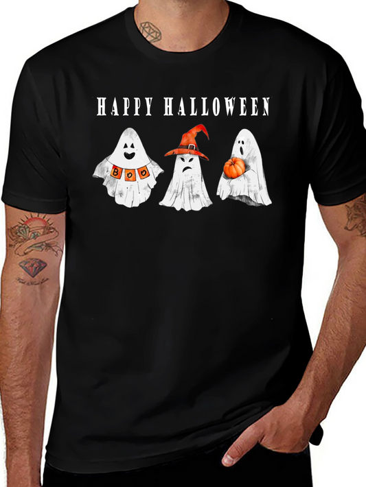 Happy Halloween Ghosts Graphic T-Shirt