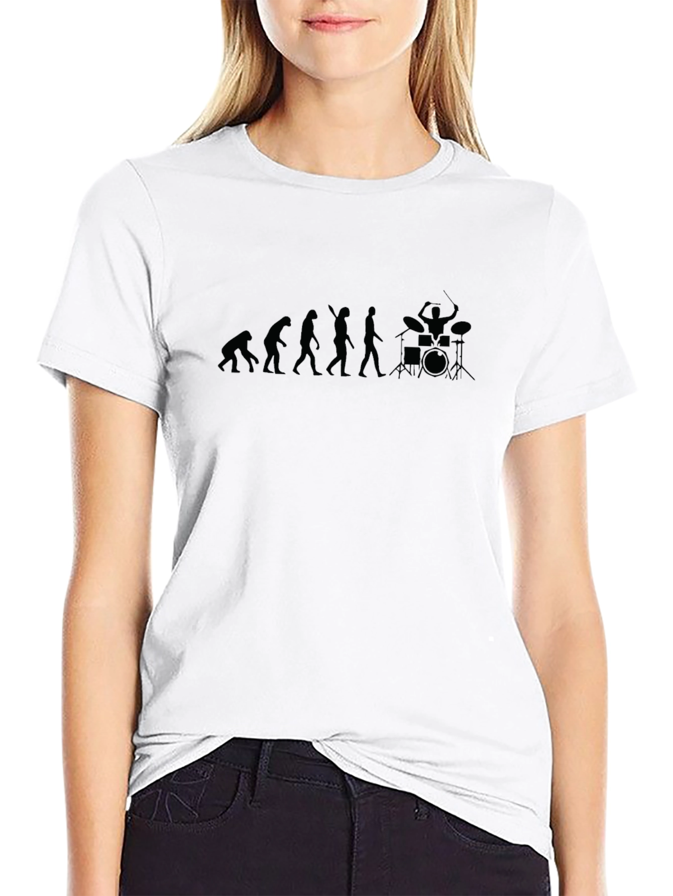 Evolution of Drumming Black T-Shirt